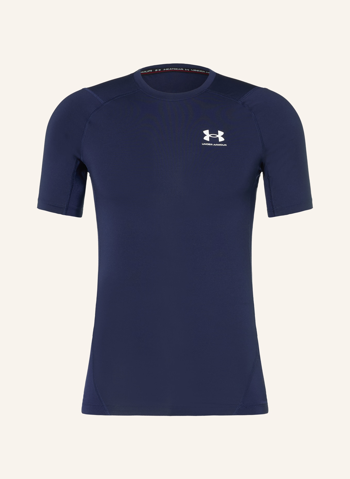 UNDER ARMOUR Funktionsshirt UA HEATGEAR® ARMOUR: DUNKELBLAU / WEISS