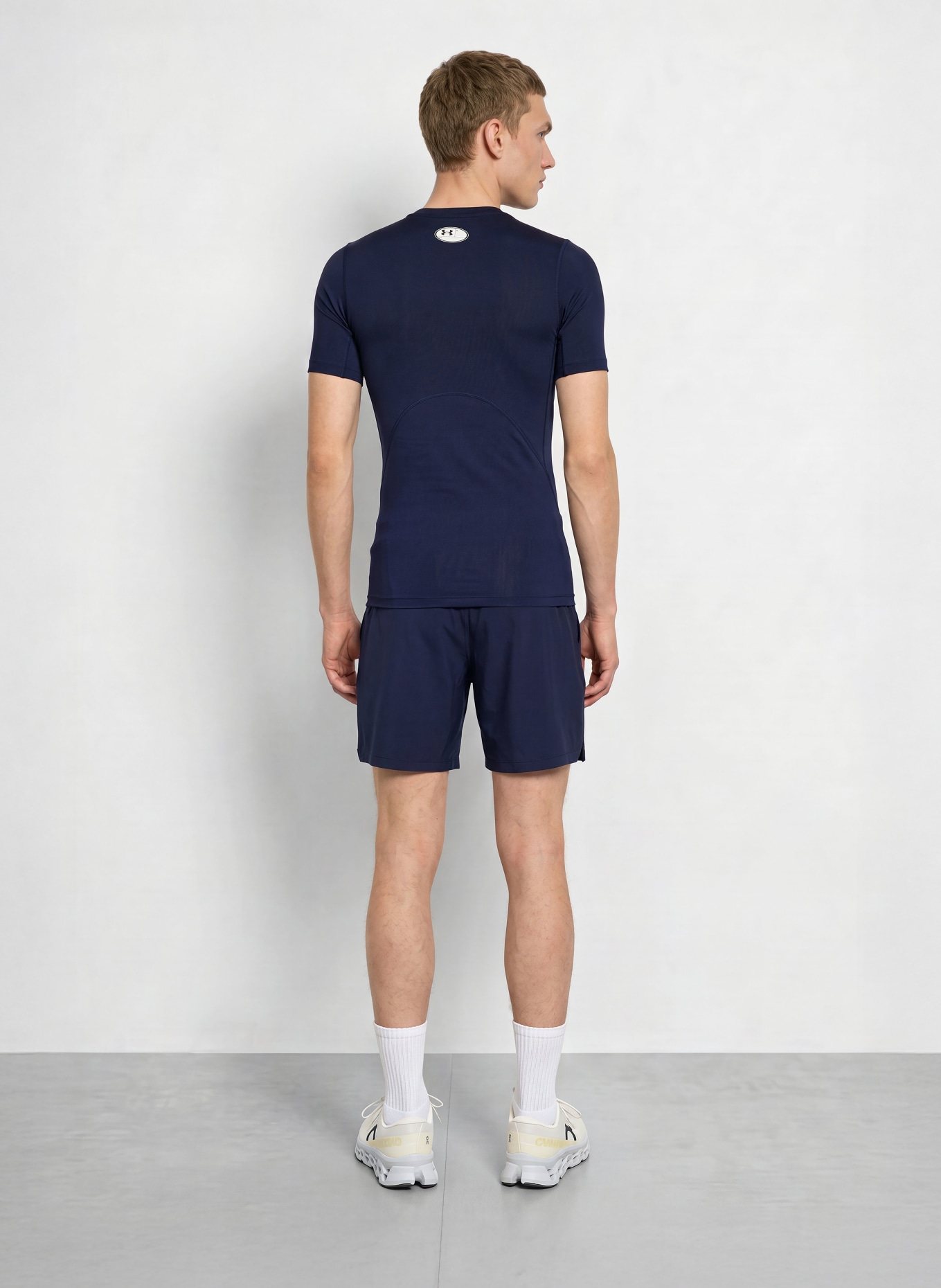 UNDER ARMOUR Funktionsshirt UA HEATGEAR® ARMOUR: DUNKELBLAU / WEISS