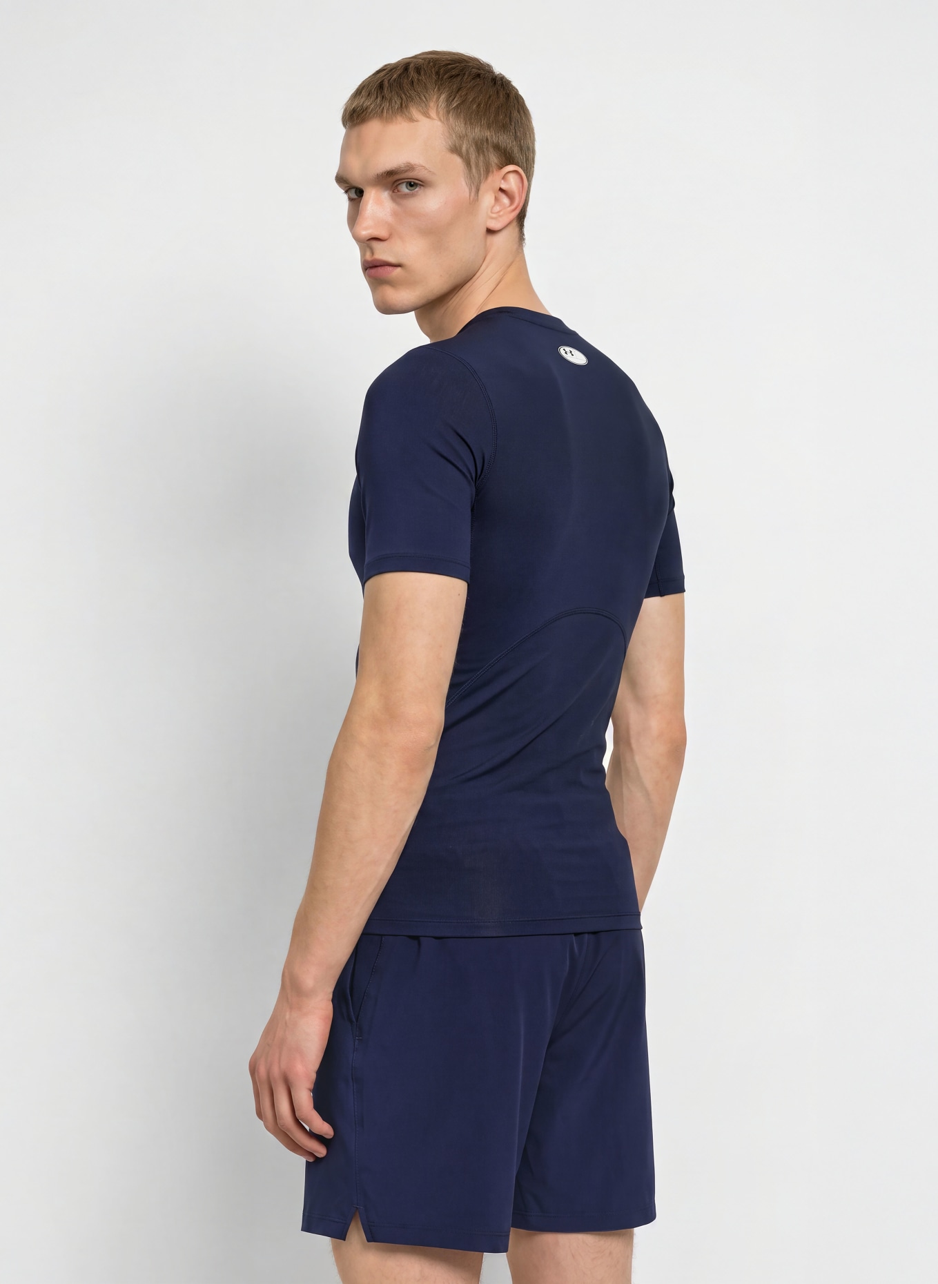 UNDER ARMOUR Funktionsshirt UA HEATGEAR® ARMOUR: DUNKELBLAU / WEISS