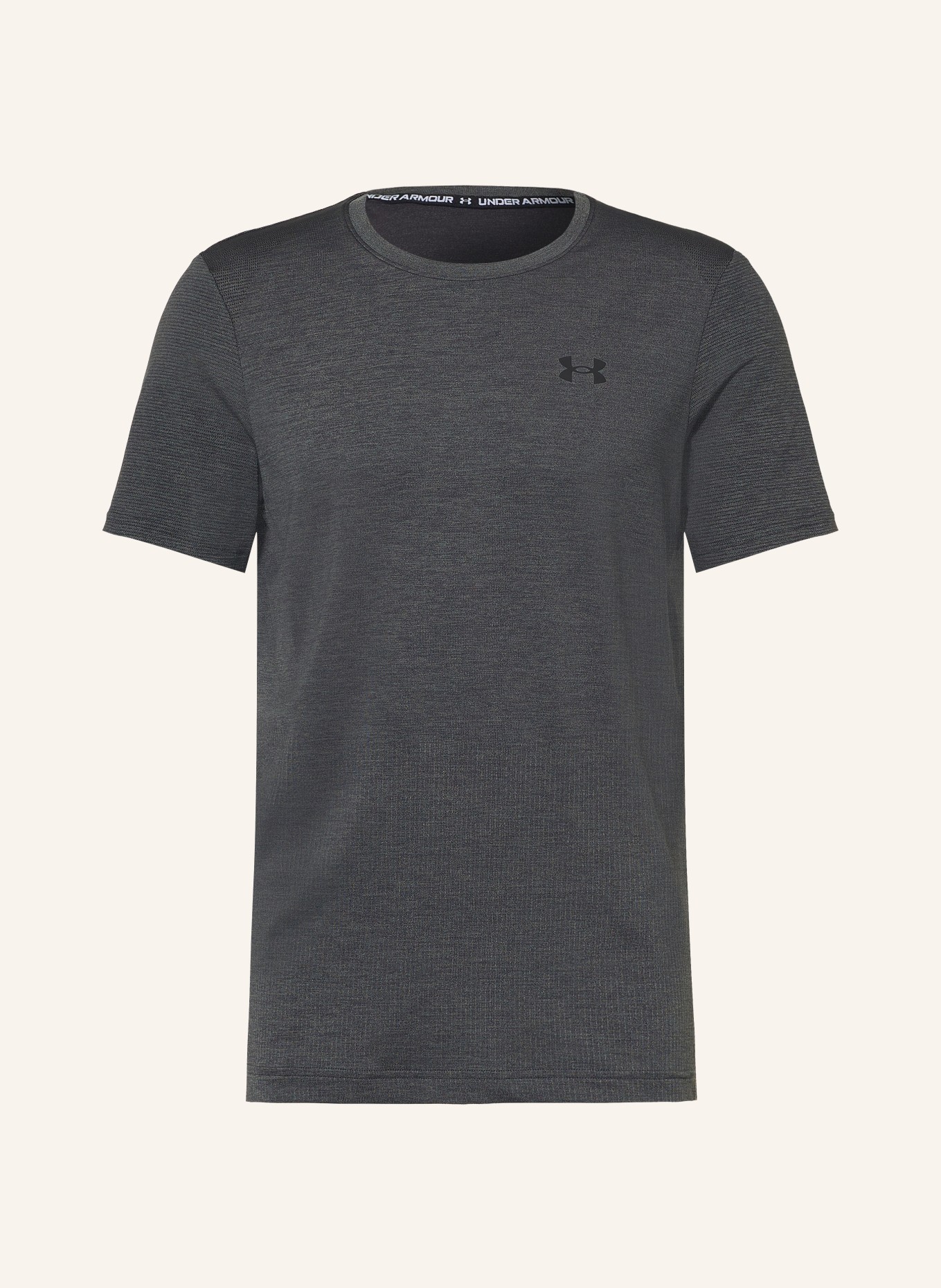 UNDER ARMOUR T-shirt technique UA VANISH ELITE SEAMLESS: GRIS FONCÉ / NOIR