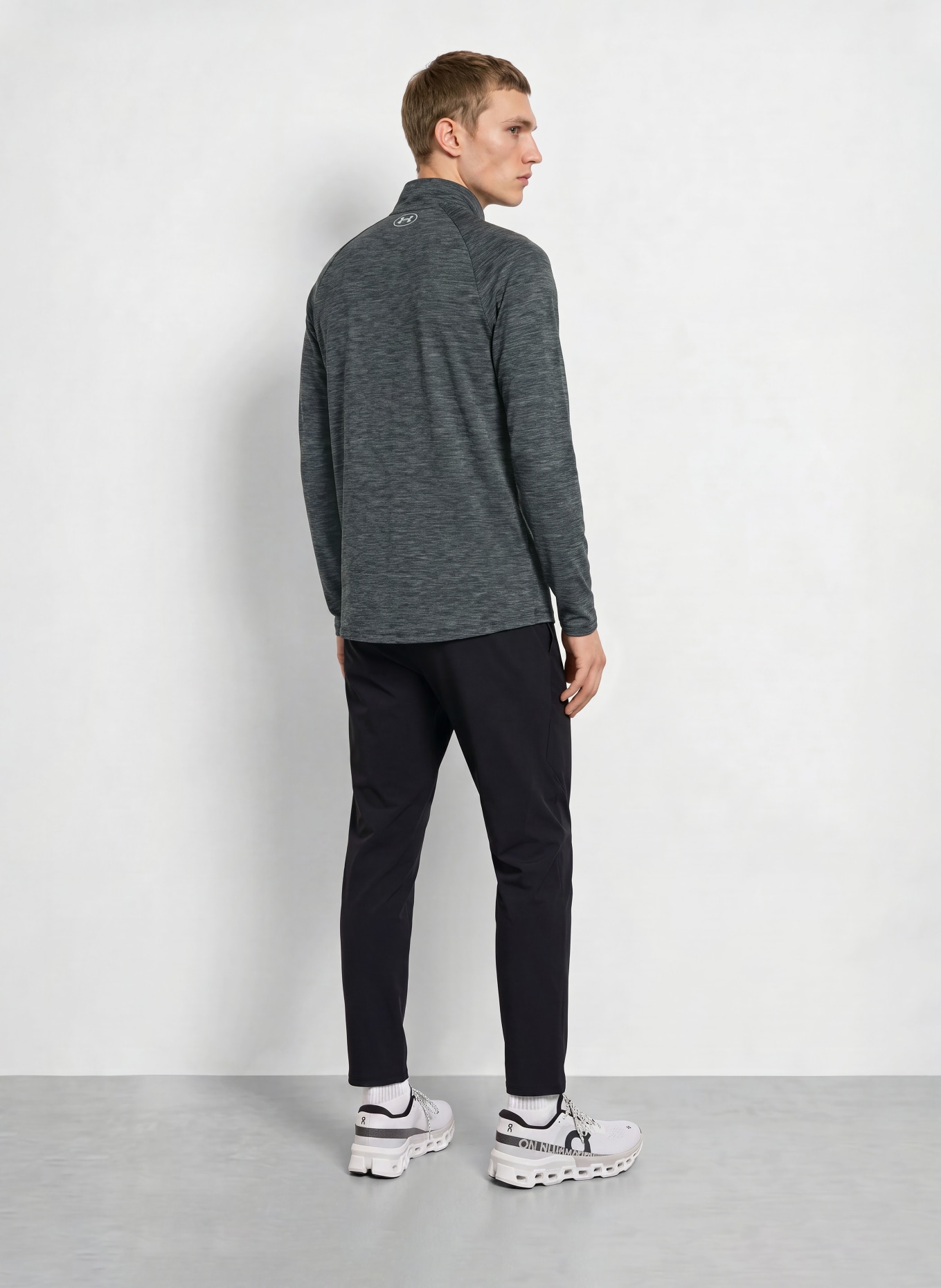 UNDER ARMOUR T-shirt technique UA TECH™ TEXTURED: NOIR / BLANC