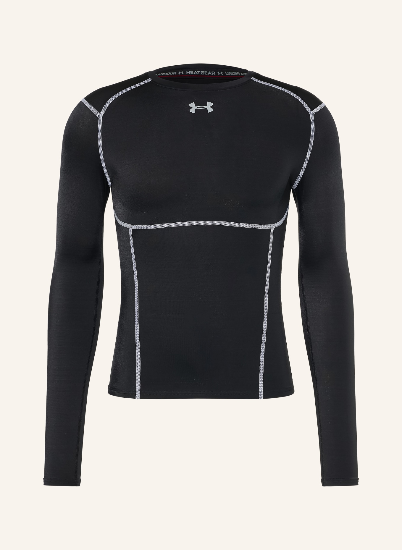 UNDER ARMOUR Funktionsshirt HEATGEAR® ELITE: SCHWARZ / WEISS