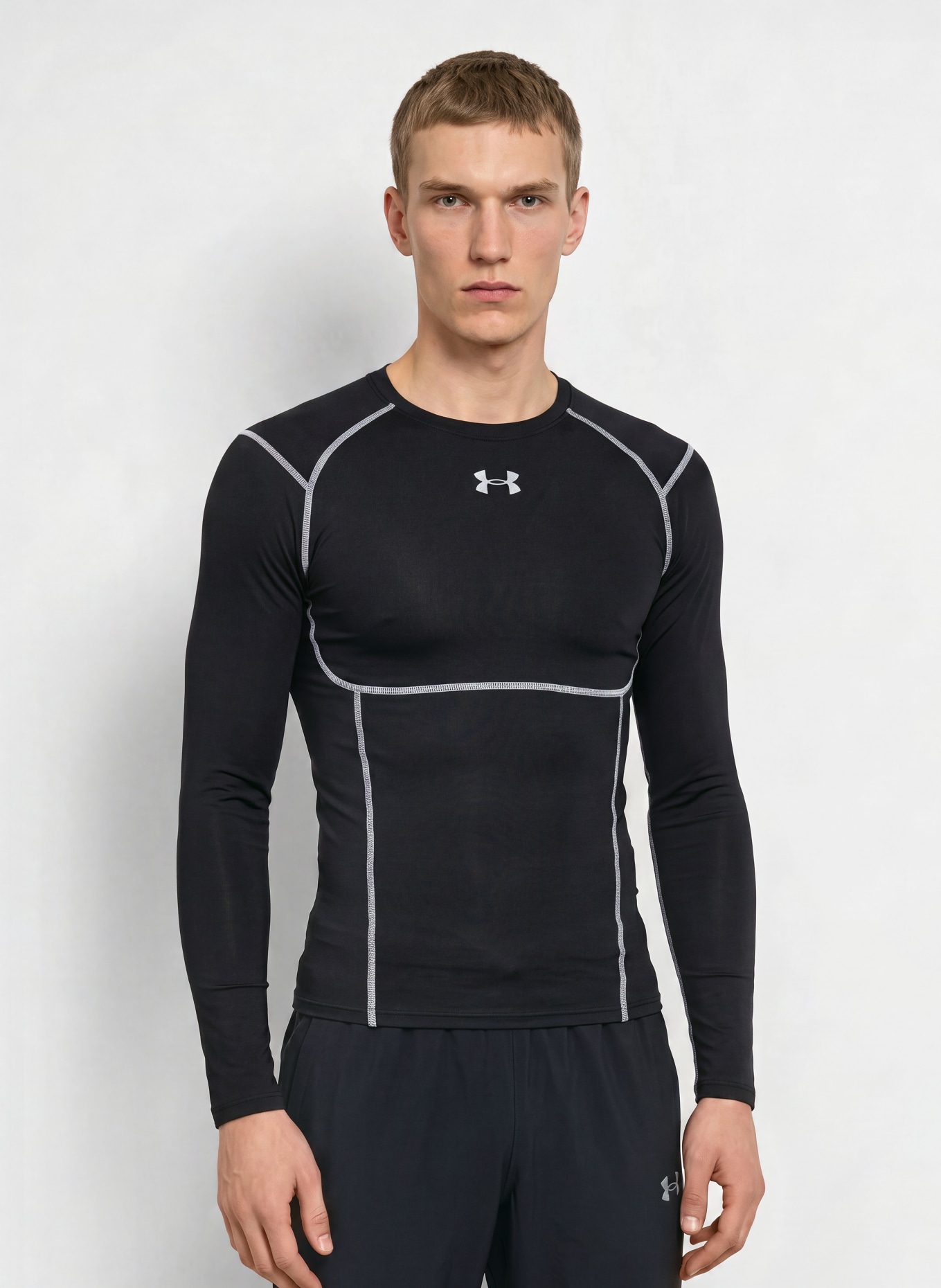UNDER ARMOUR Funktionsshirt HEATGEAR® ELITE: SCHWARZ / WEISS