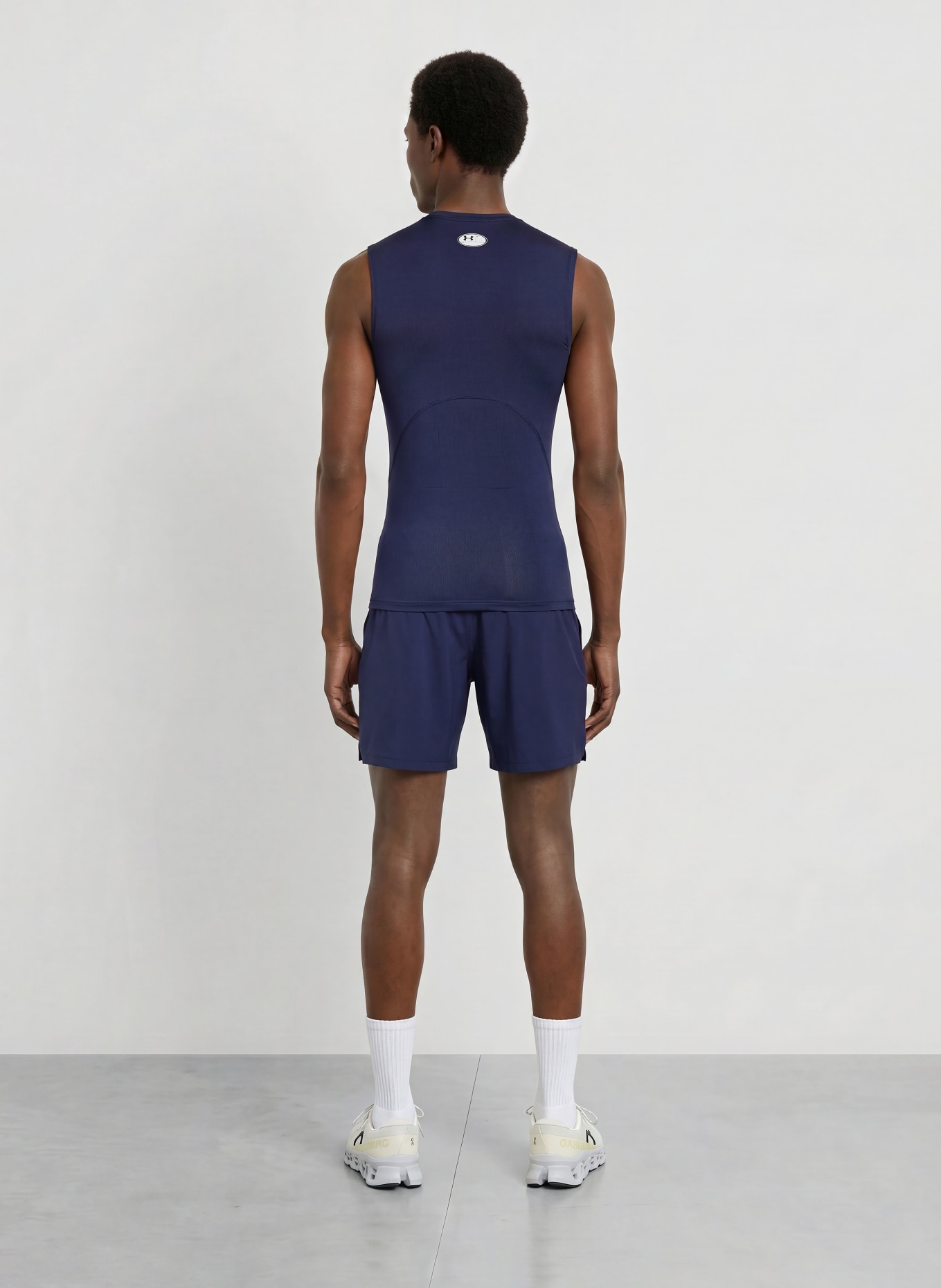 UNDER ARMOUR Trainingsshorts UA VANISH WOVEN 2.0: DUNKELBLAU / HELLGRAU / SCHWARZ
