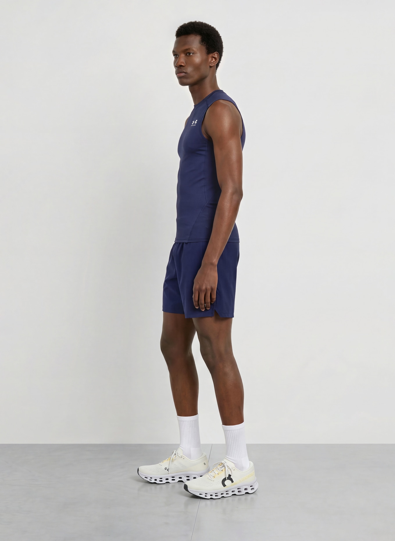 UNDER ARMOUR Trainingsshorts UA VANISH WOVEN 2.0: DUNKELBLAU / HELLGRAU / SCHWARZ