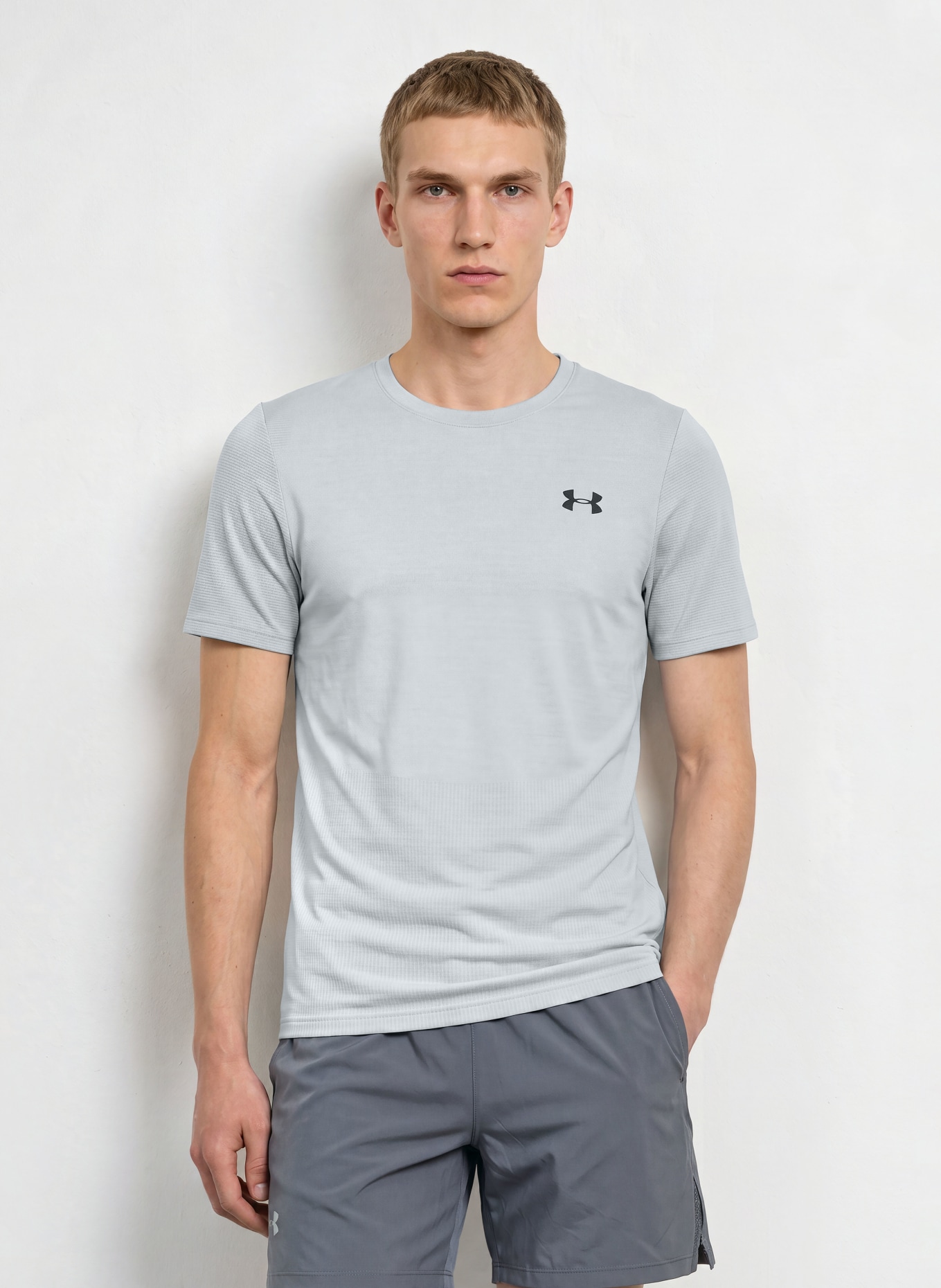 UNDER ARMOUR Funktionsshirt UA VANISH ELITE SEAMLESS: GRAU / SCHWARZ