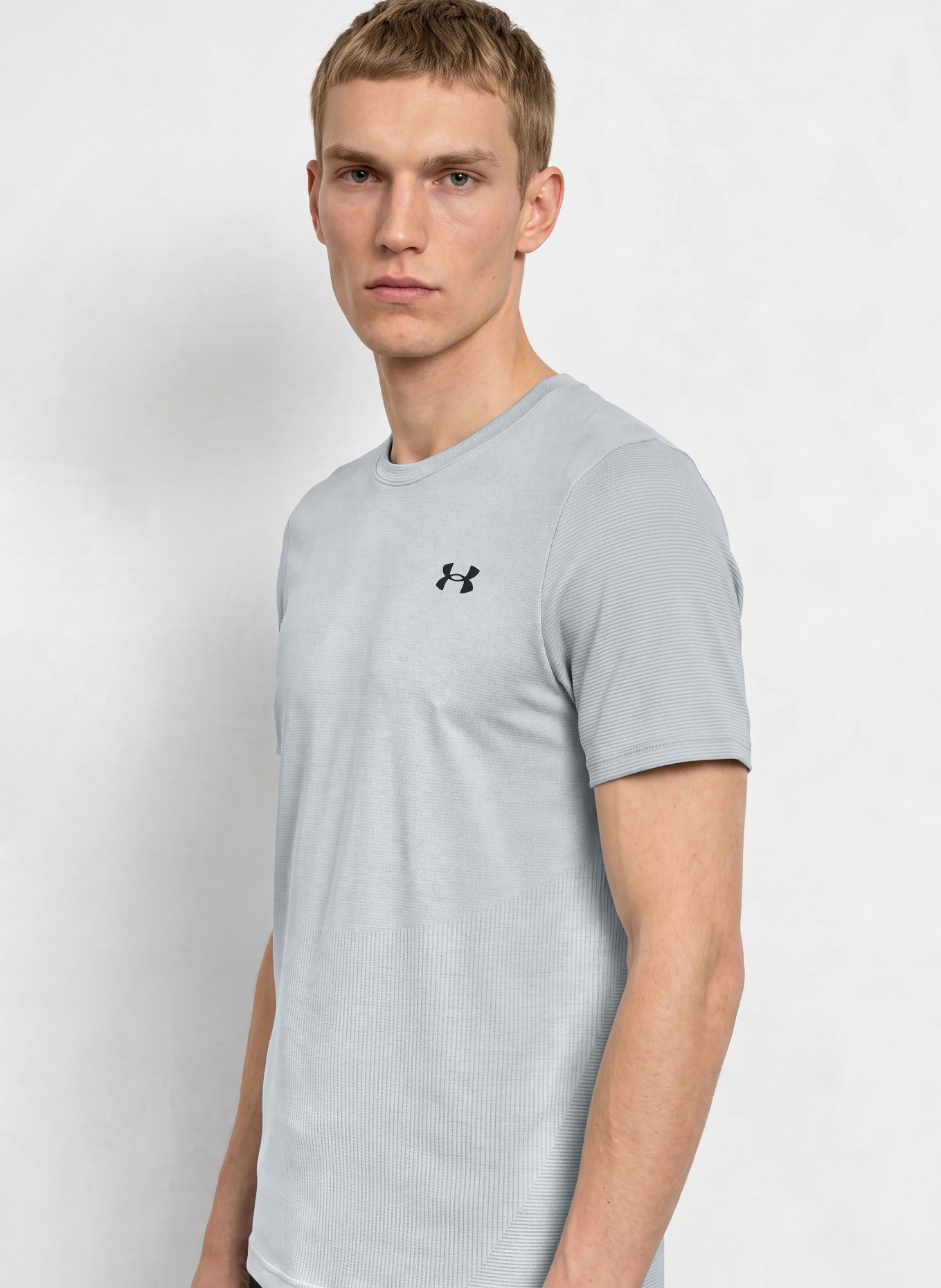 UNDER ARMOUR Funktionsshirt UA VANISH ELITE SEAMLESS: GRAU / SCHWARZ