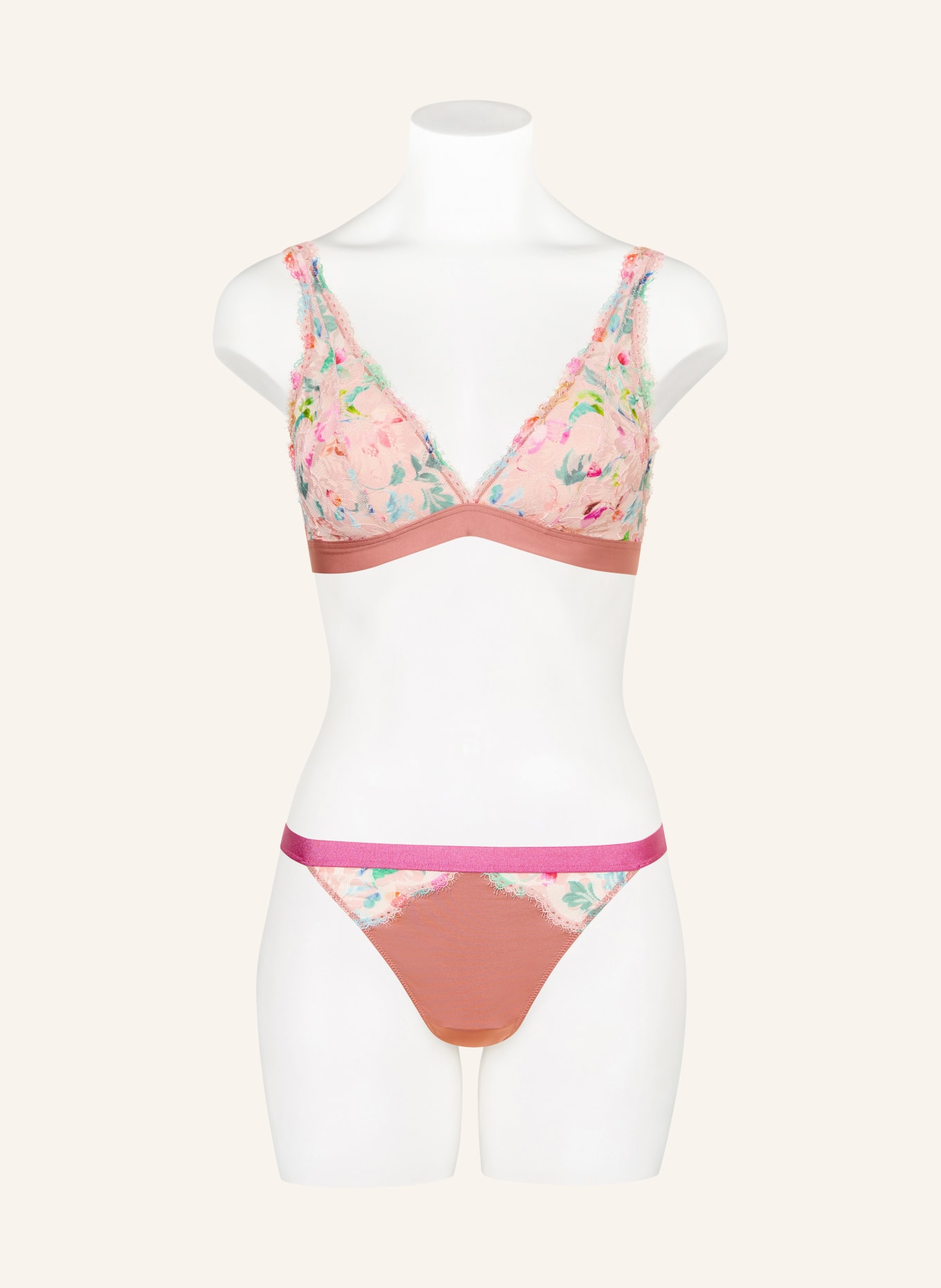 mey Soutien-gorge triangle de la collection POETRY VOGUE: VIEUX ROSE / ROUGE CLAIR / BLEU PÉTROLE