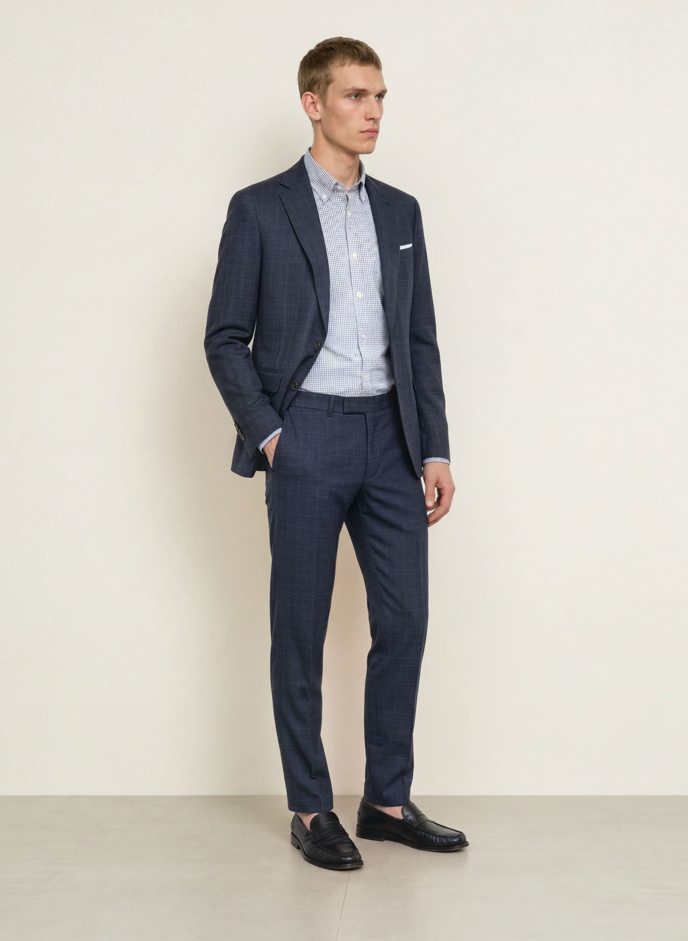 CINQUE CIDATA-colbert in Extra Slim Fit van jersey: 69 DUNKELBLAU