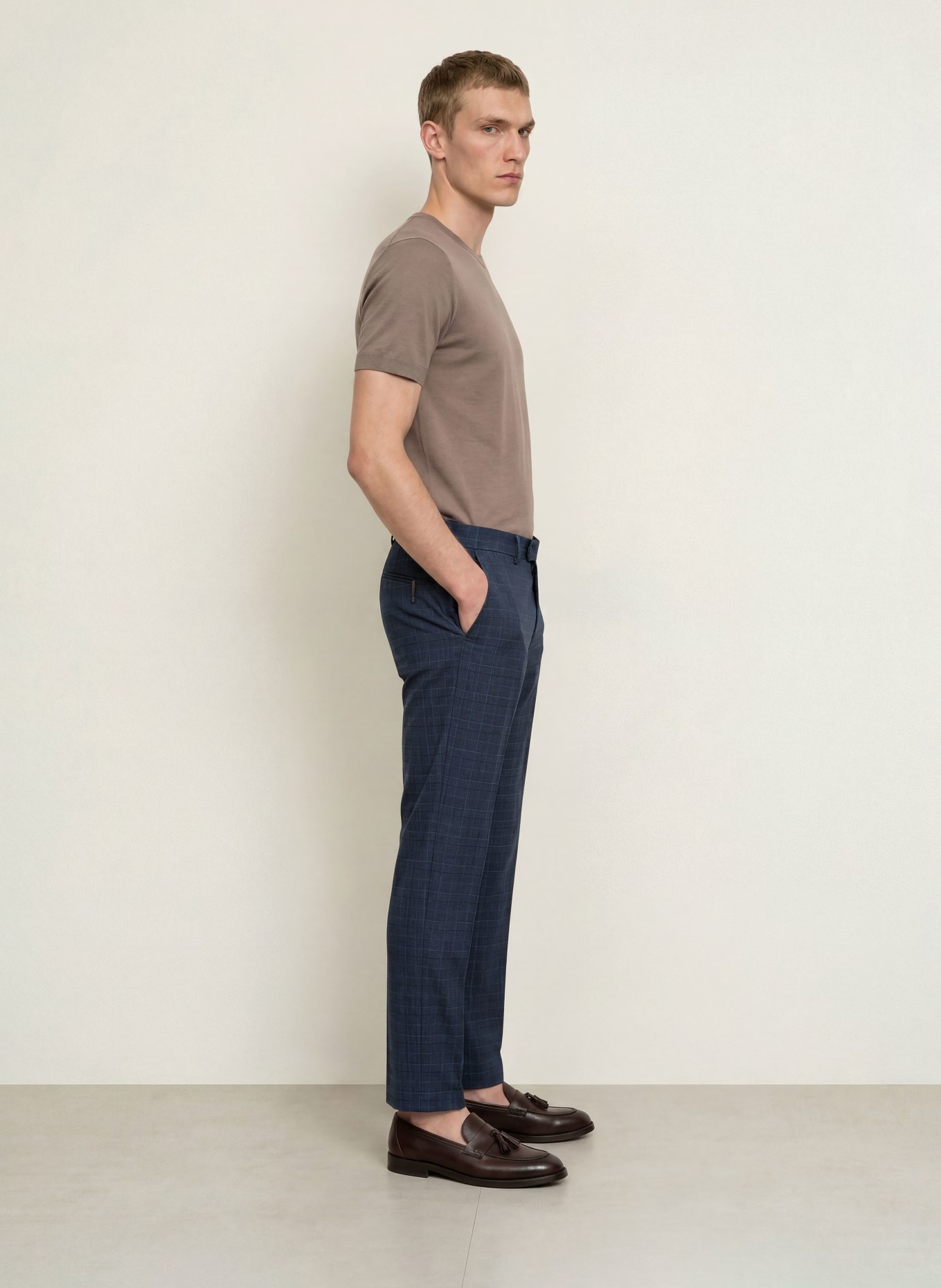 CINQUE CIDON slim fit pantalon van jersey: 69 DUNKELBLAU