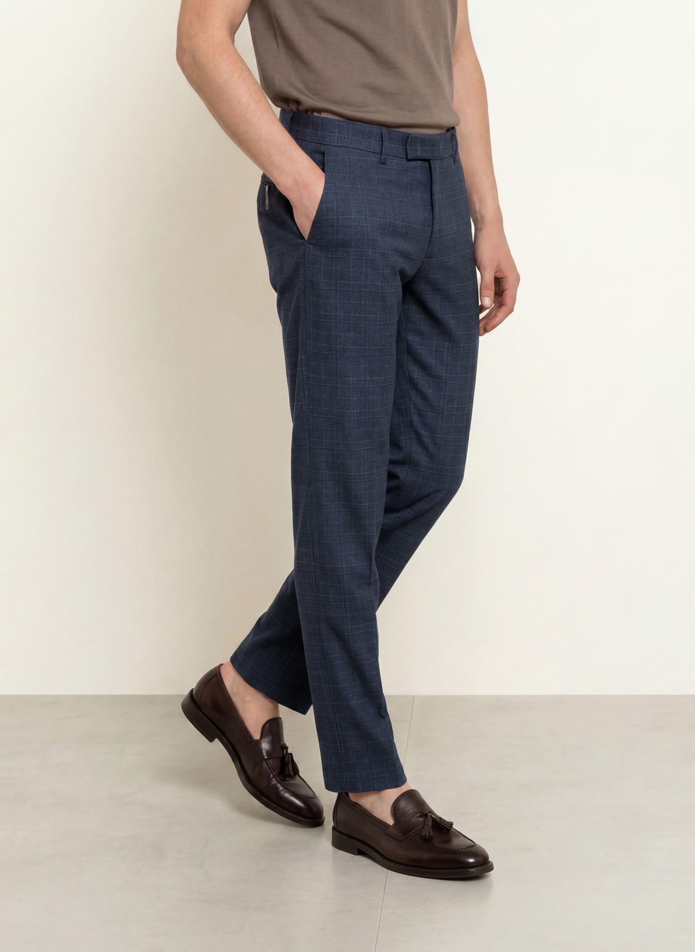 CINQUE CIDON slim fit pantalon van jersey: 69 DUNKELBLAU