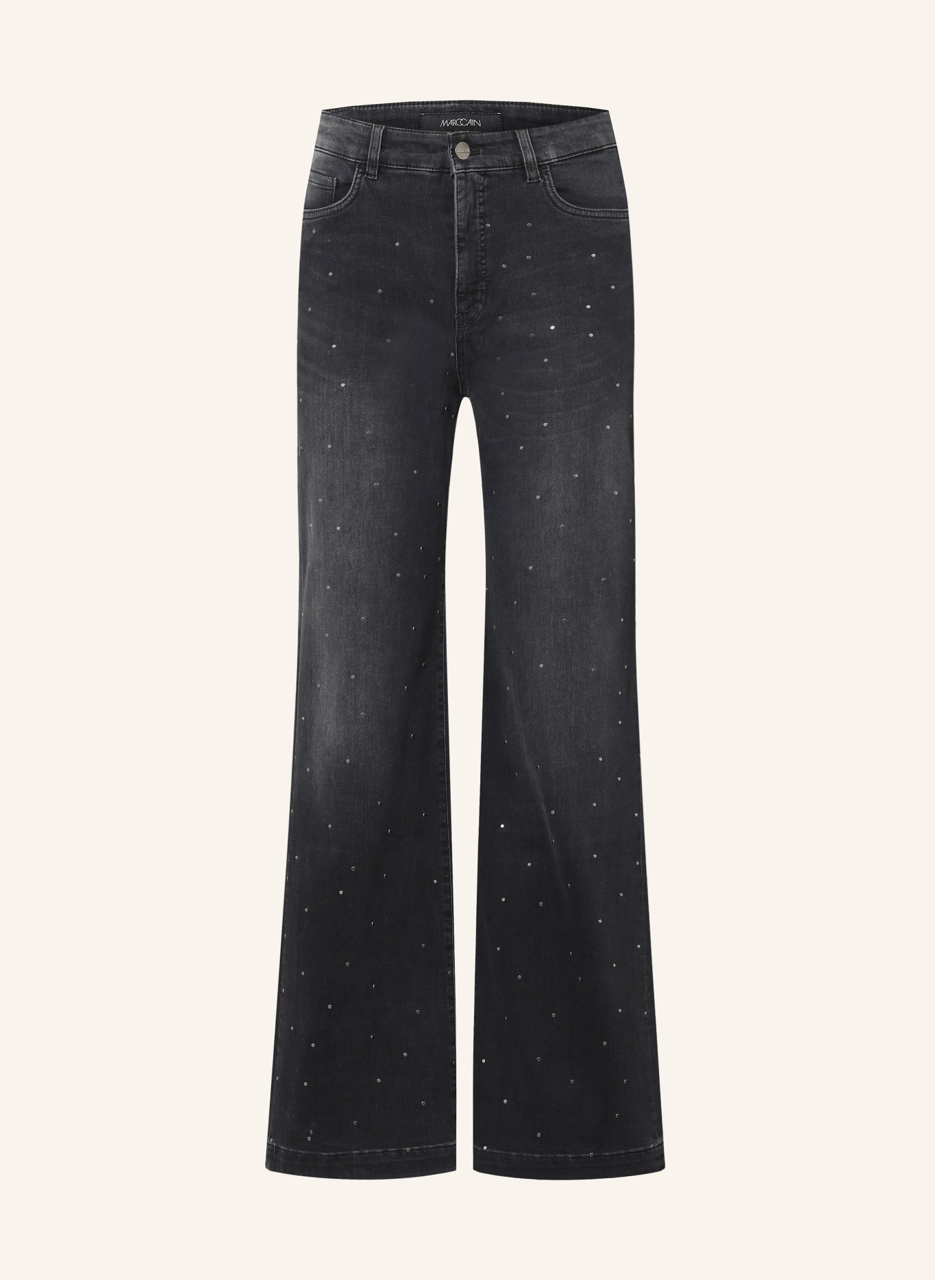 MARC CAIN Wide Leg Jeans WIGAN mit Nieten: 900 black new