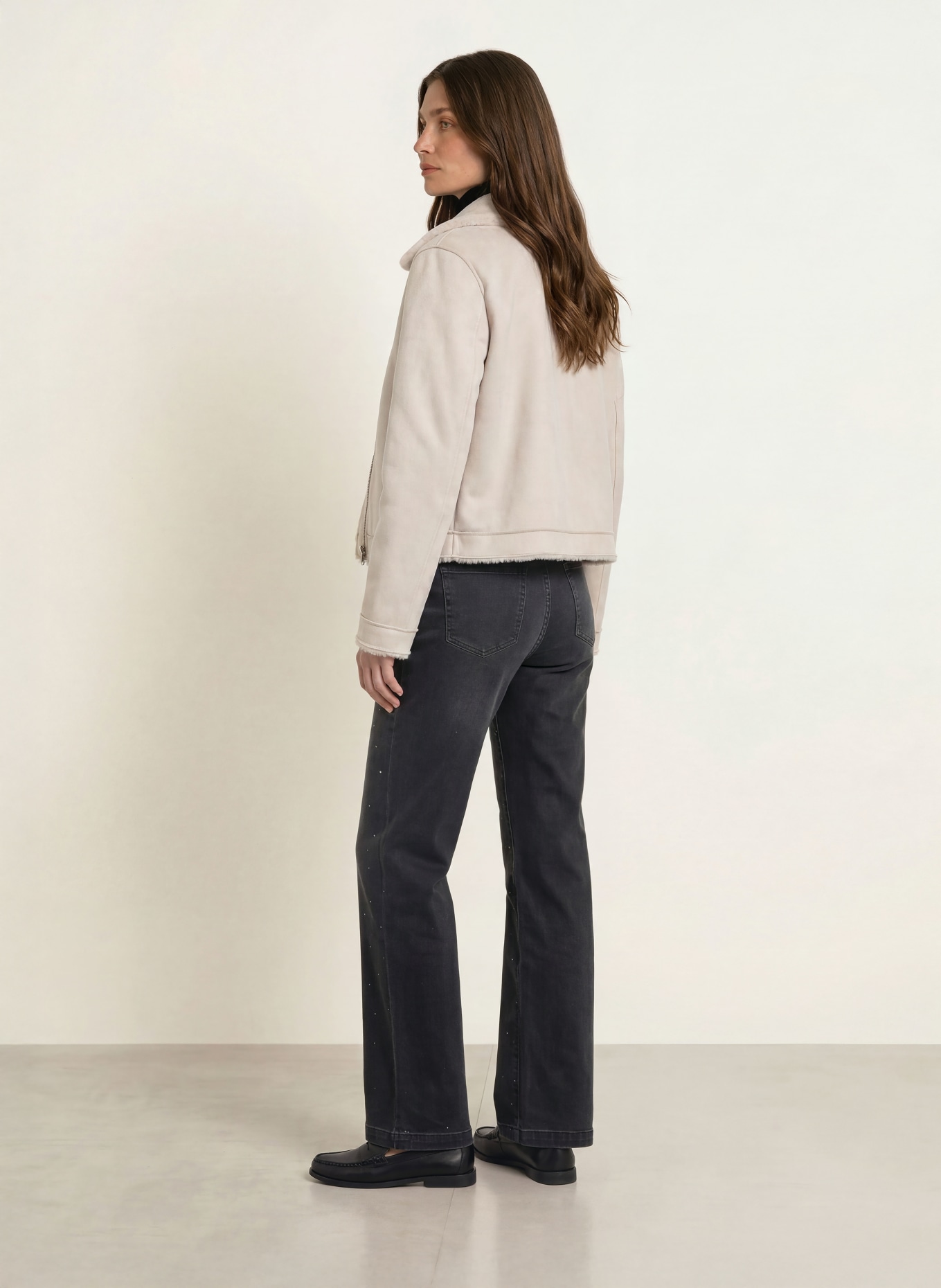 MARC CAIN Wide Leg Jeans WIGAN mit Nieten: 900 black new