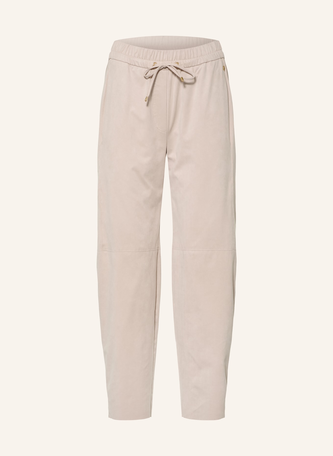 MARC CAIN 7/8 broek RANCHI in leerlook: 646 warm stone