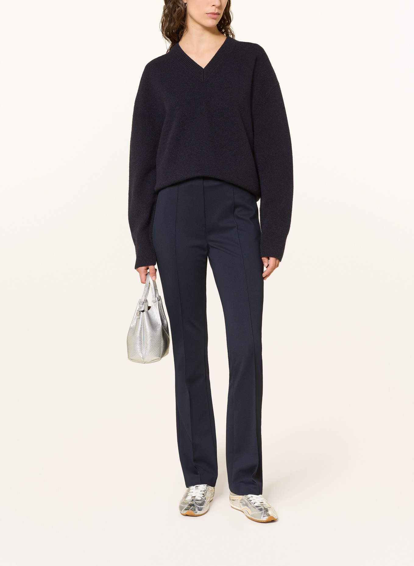 MARC CAIN FREDERICA Trousers: 394 navy