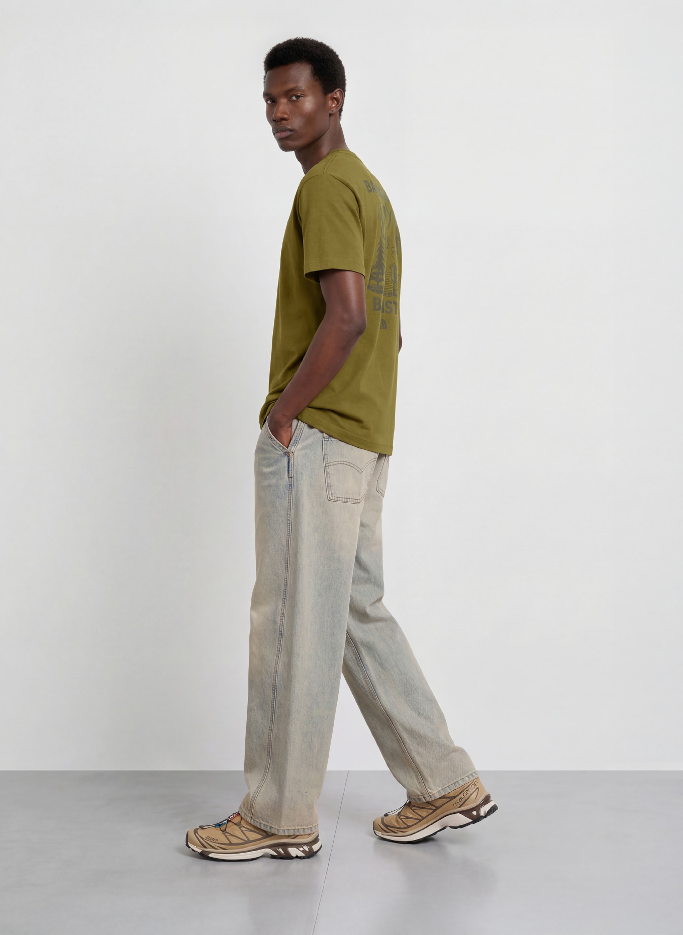 THE NORTH FACE T-Shirt BASECAMP BARISTA: OLIV
