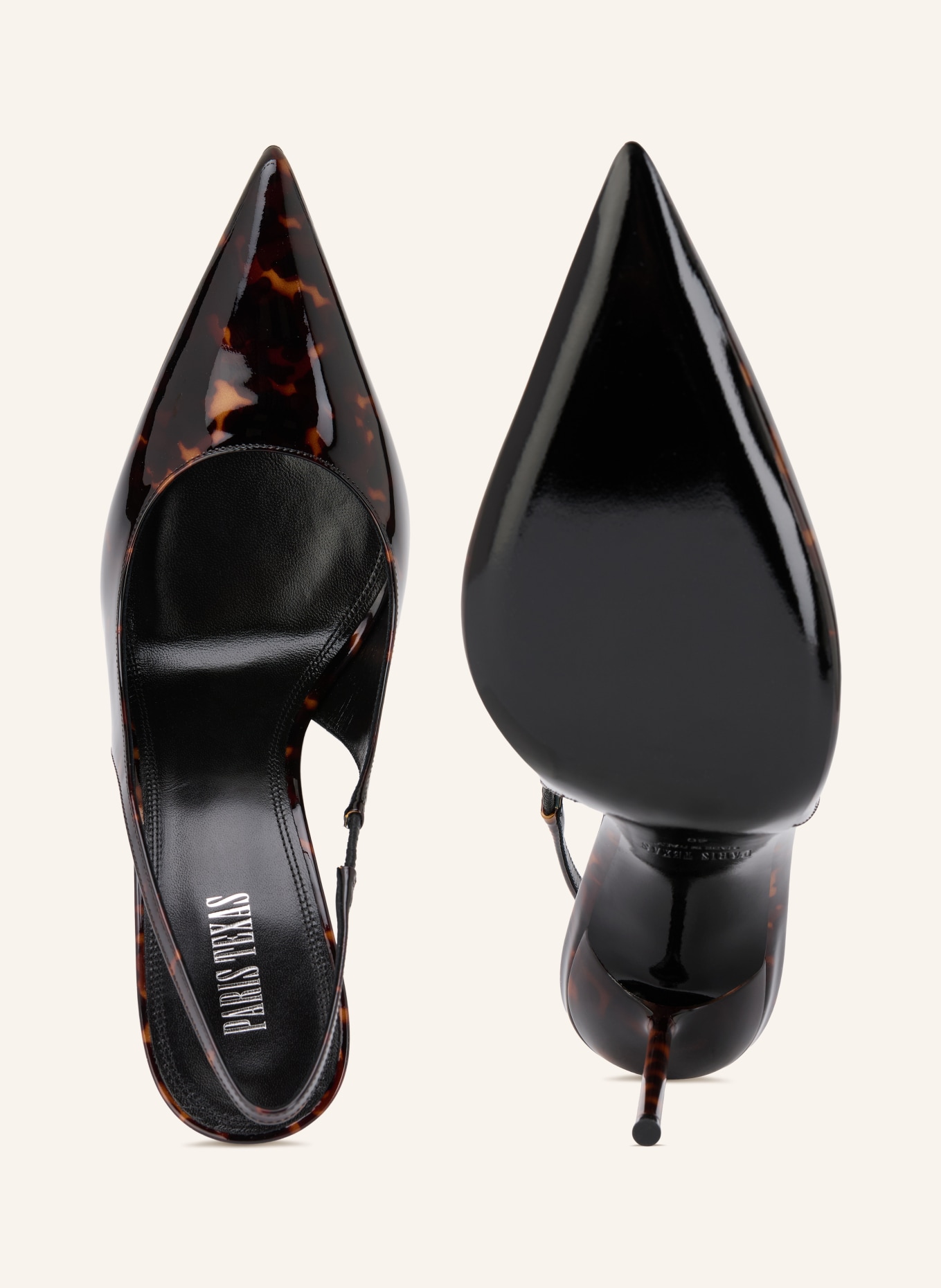 PARIS TEXAS Slingpumps LIDIA: TMAVĚ HNĚDÁ / HNĚDÁ