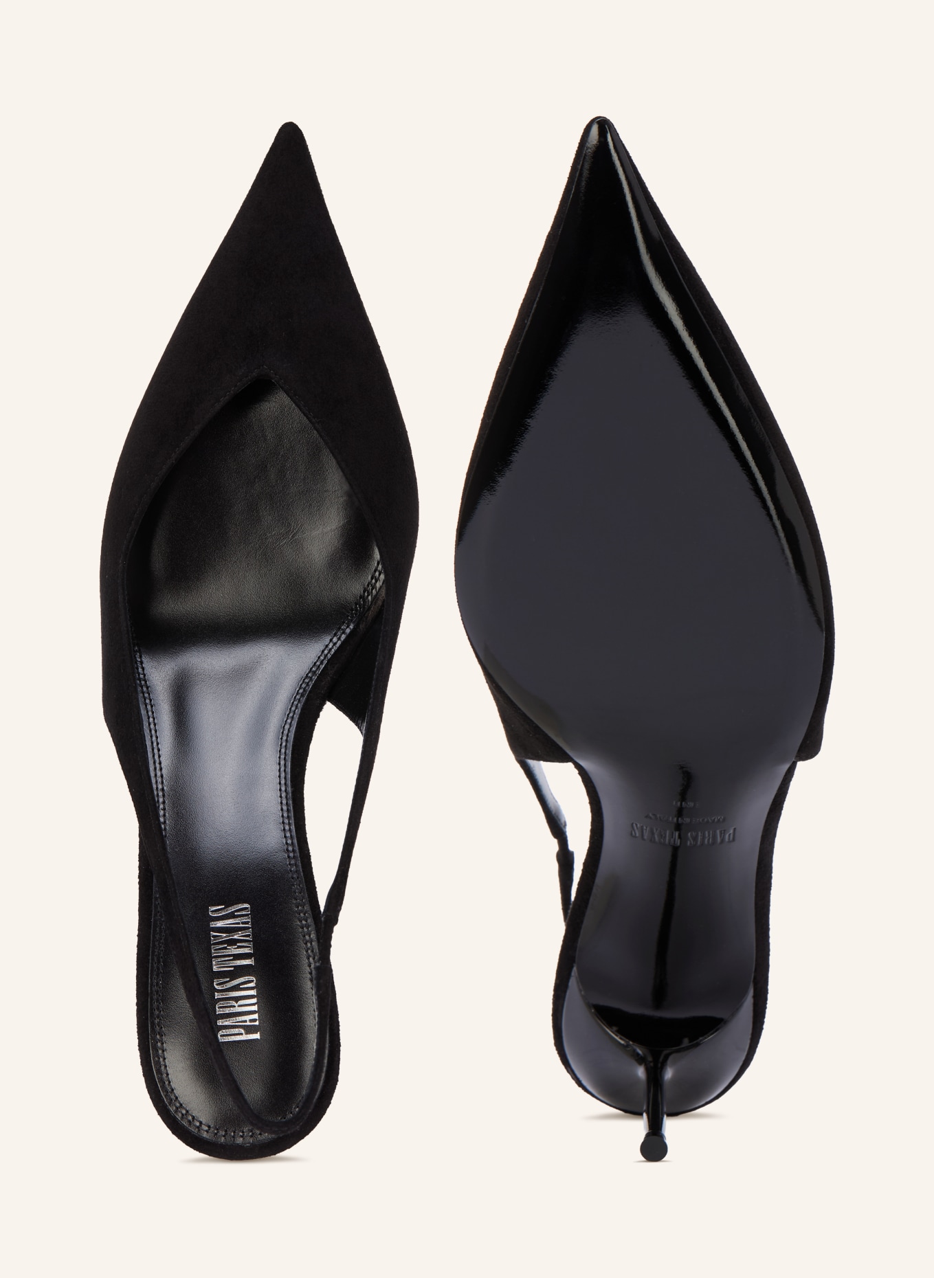 PARIS TEXAS Slingbacks LIDIA: ZWART