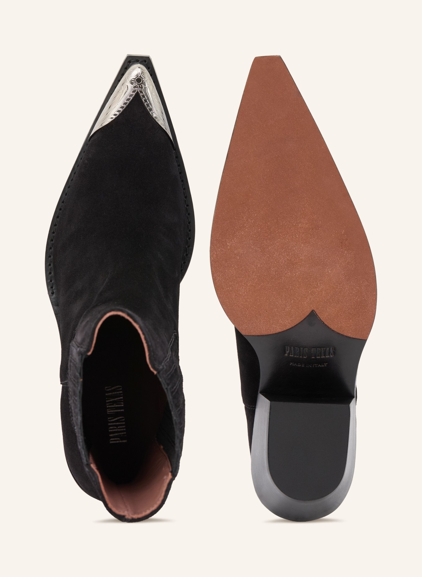 PARIS TEXAS Boots santiags DALLAS: NOIR / ARGENT