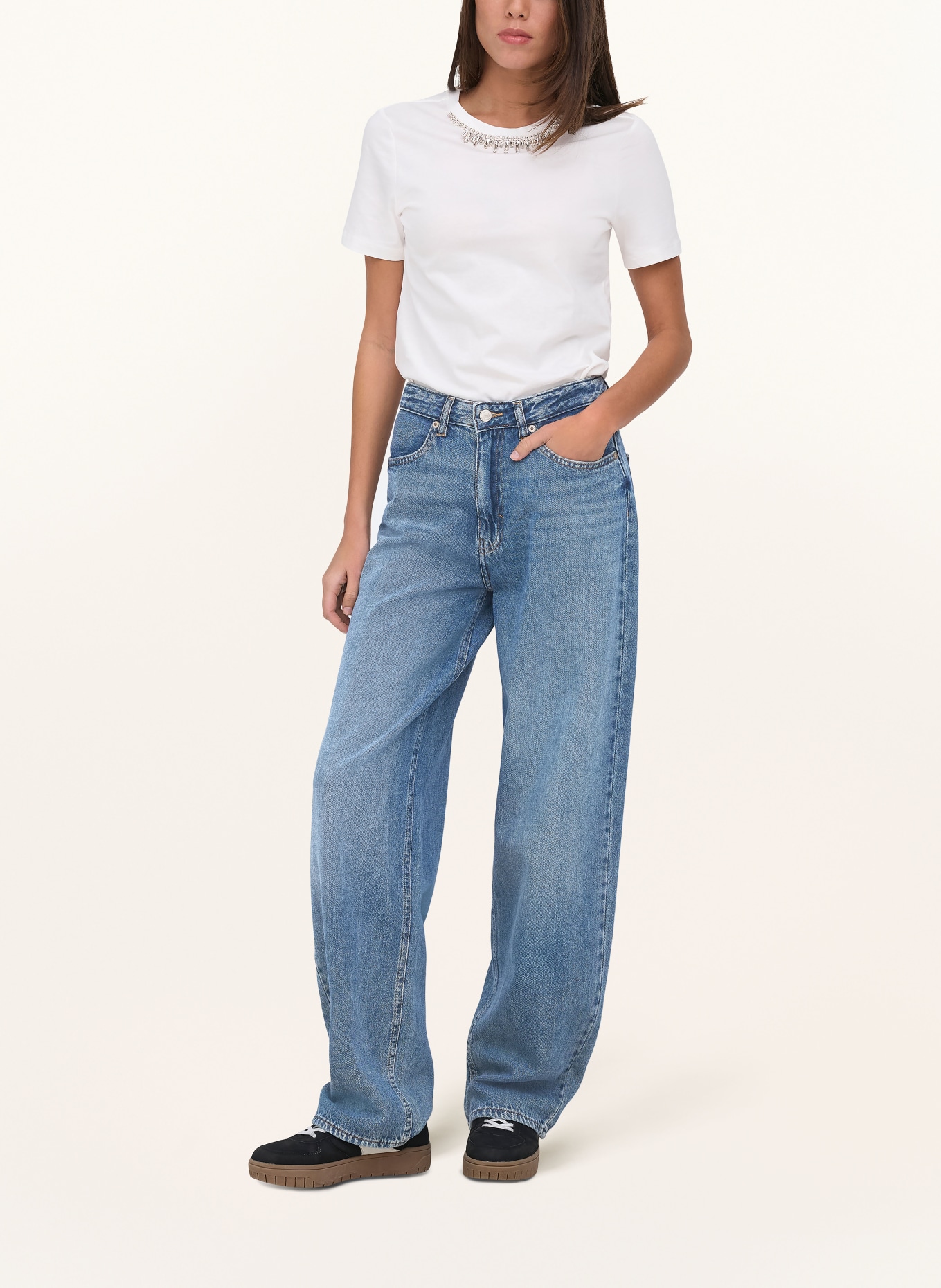 ONLY Blugi drepți: MEDIUM BLUE DENIM