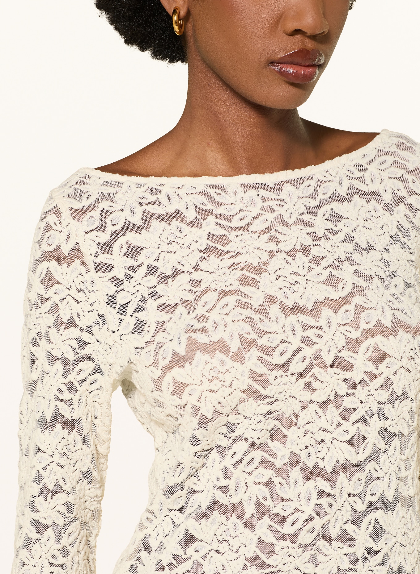 rosemunde Longsleeve DELICIA aus Spitze: CREME