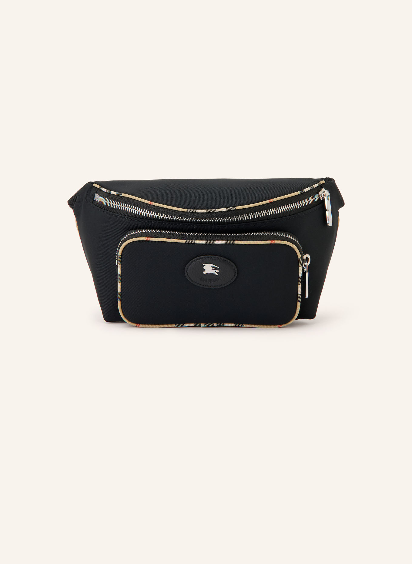 BURBERRY Belt bag: BLACK / SILVER / BEIGE