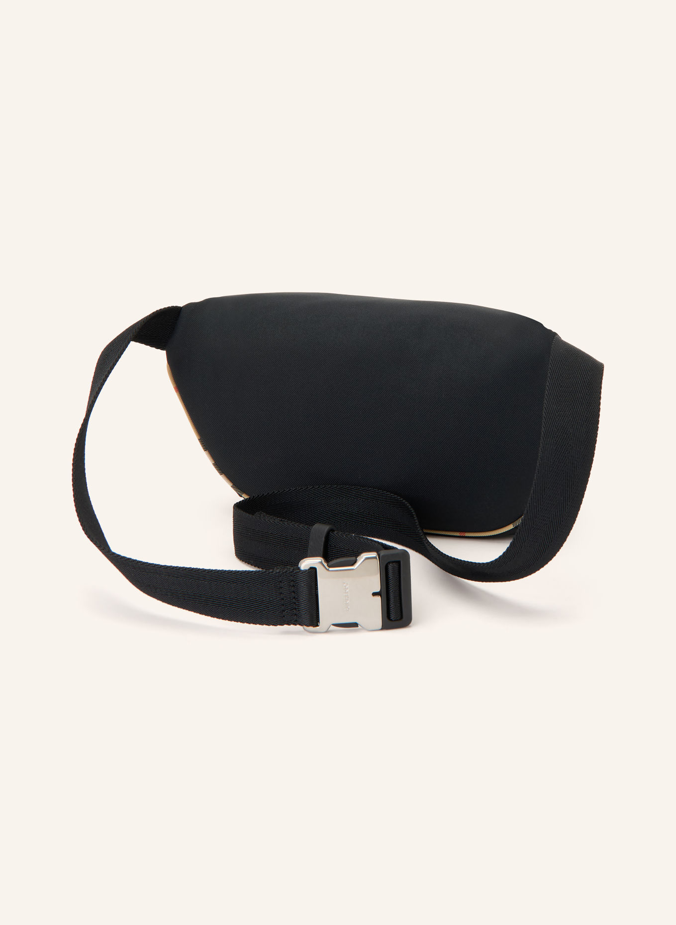 BURBERRY Belt bag: BLACK / SILVER / BEIGE