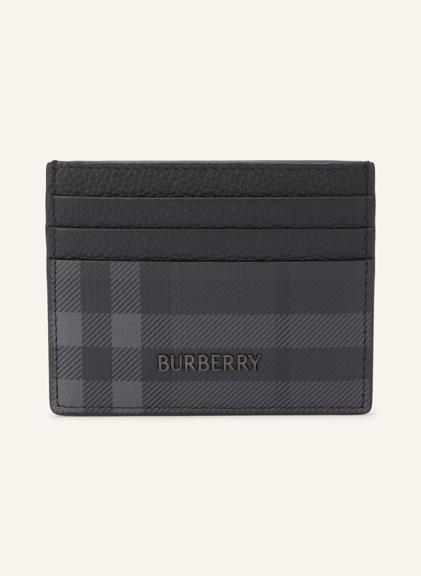 BURBERRY Kartenetui CITY: SCHWARZ / DUNKELGRAU