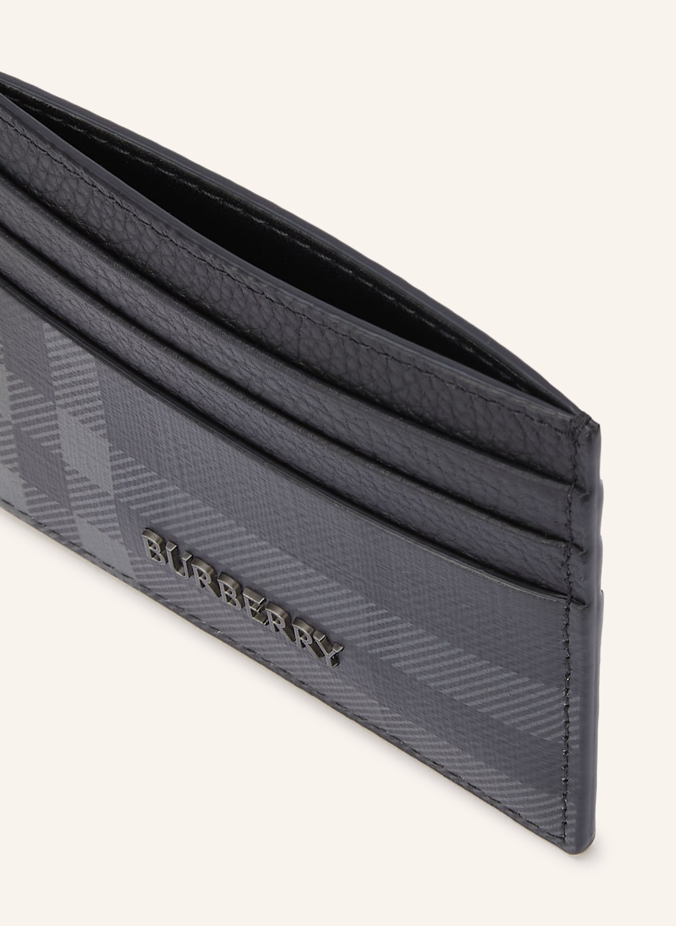 BURBERRY Kartenetui CITY: SCHWARZ / DUNKELGRAU