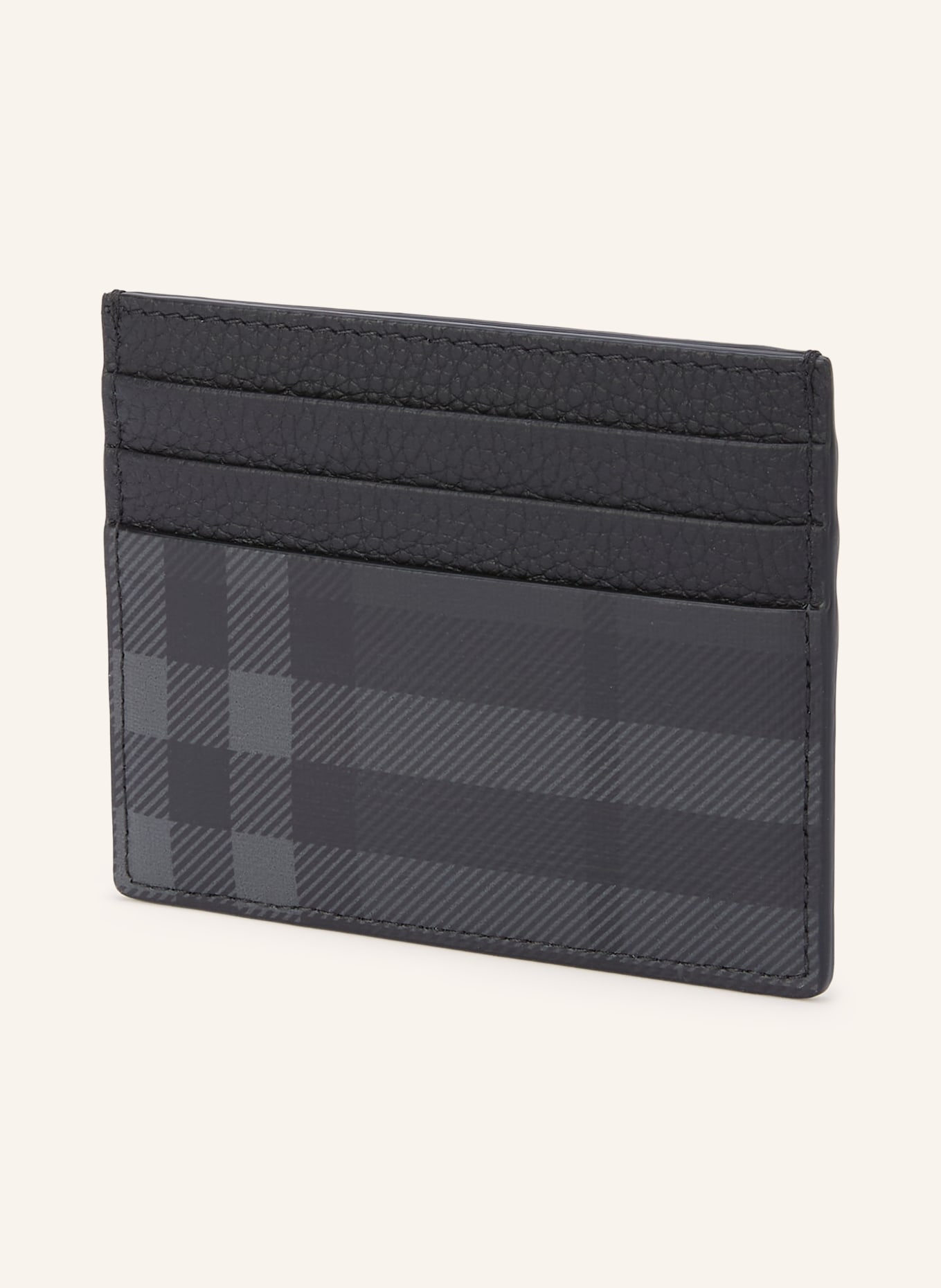 BURBERRY Kartenetui CITY: SCHWARZ / DUNKELGRAU