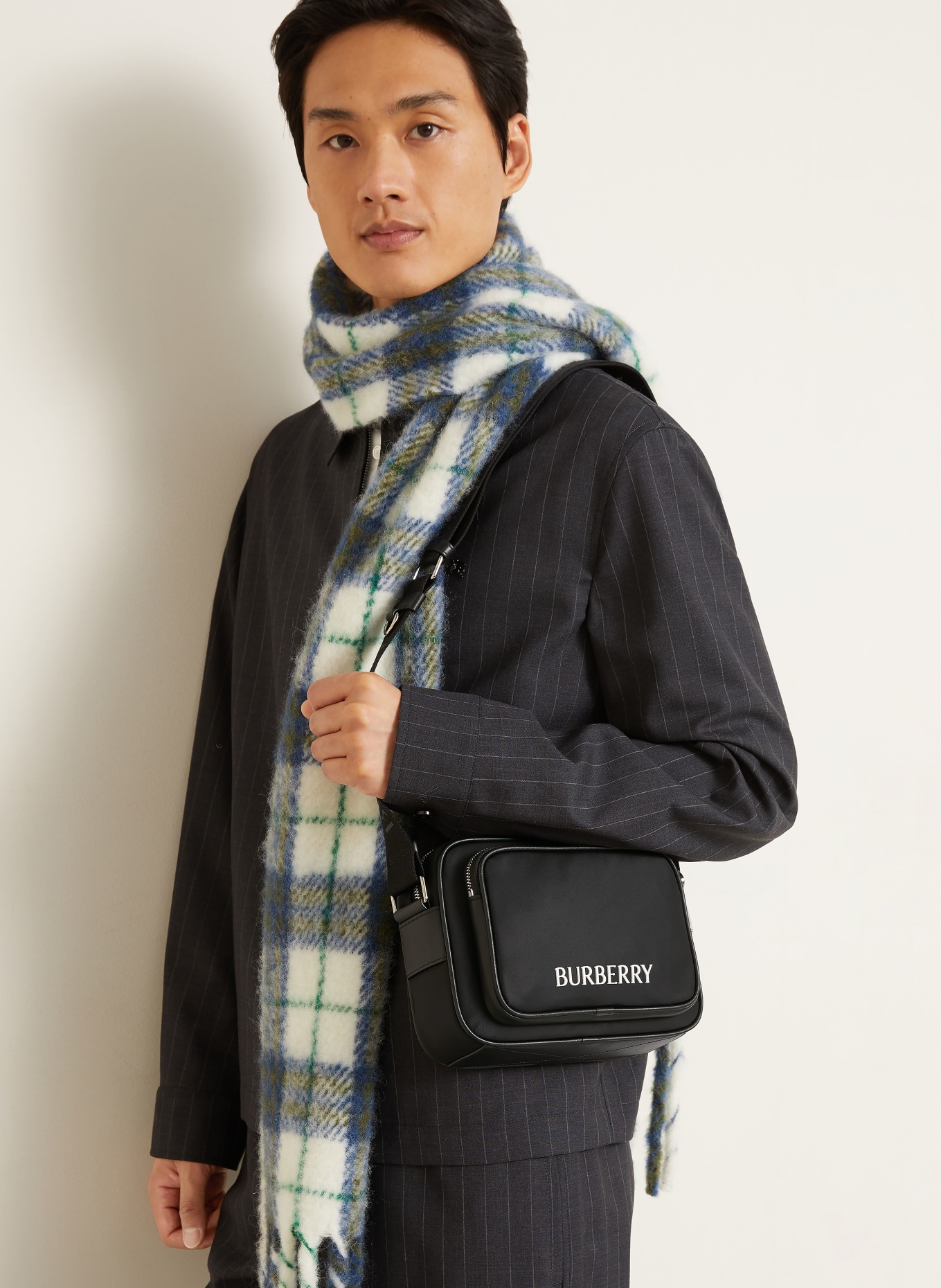 BURBERRY Listonoszka PADDY: CZARNY / SREBRNY / BIAŁY