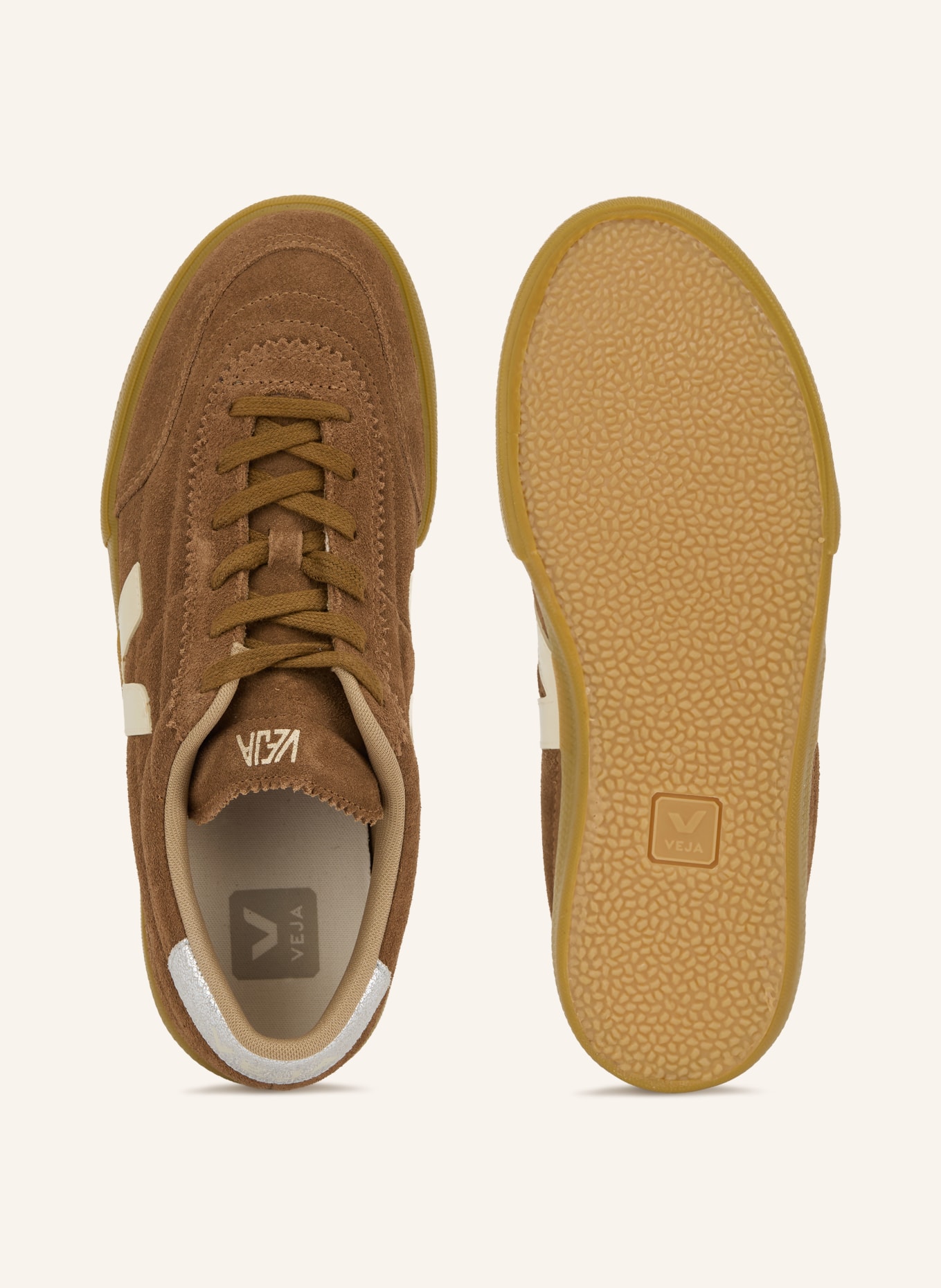 VEJA Sneaker PANENKA: BRAUN / SILBER / CREME