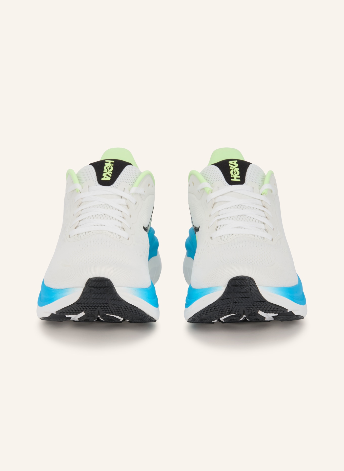 HOKA Hardloopschoenen CLIFTON 11: WIT / NEONGEEL / ZWART