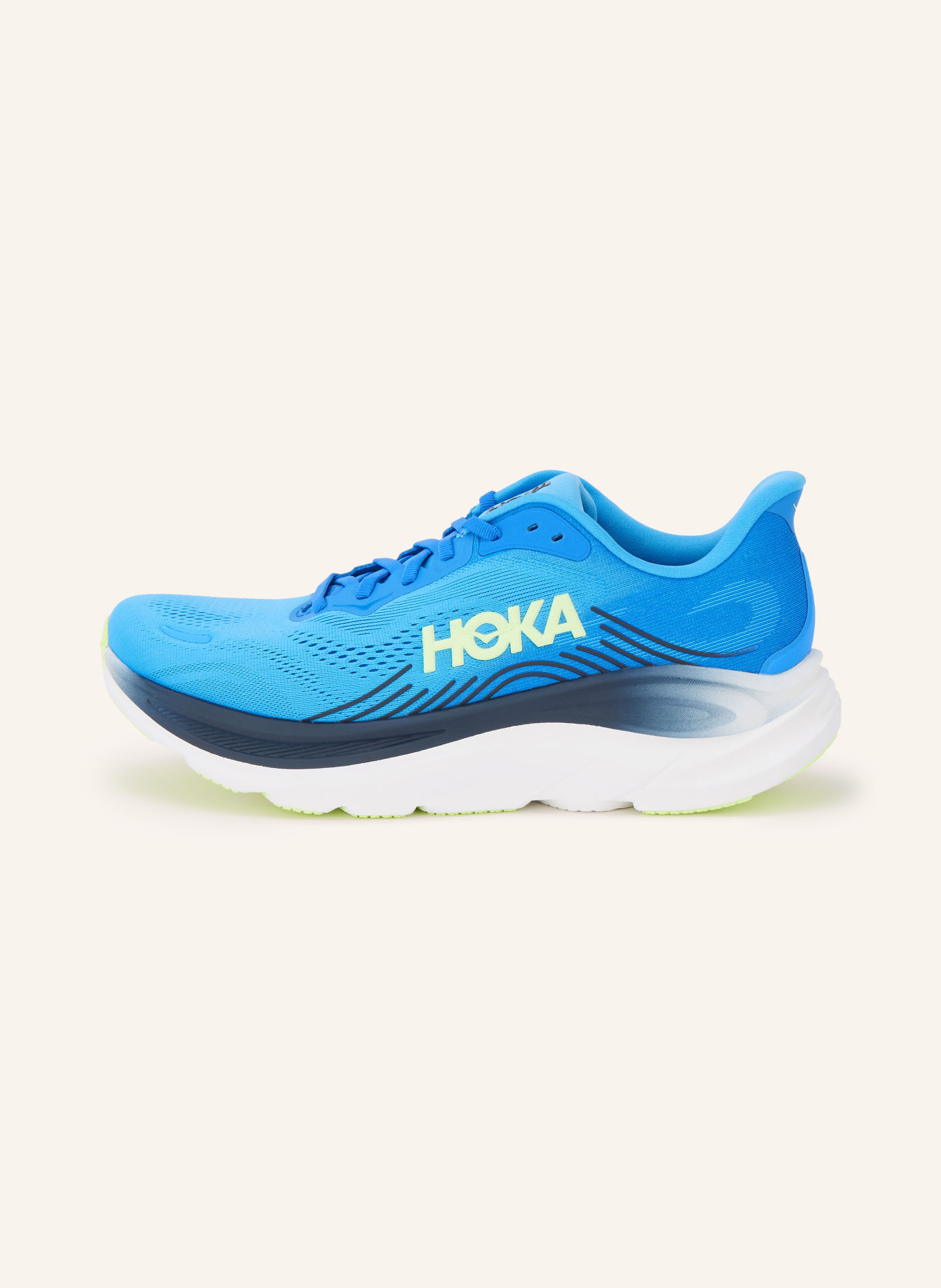 HOKA CLIFTON 11 Running Shoes: BLUE / YELLOW / BLACK