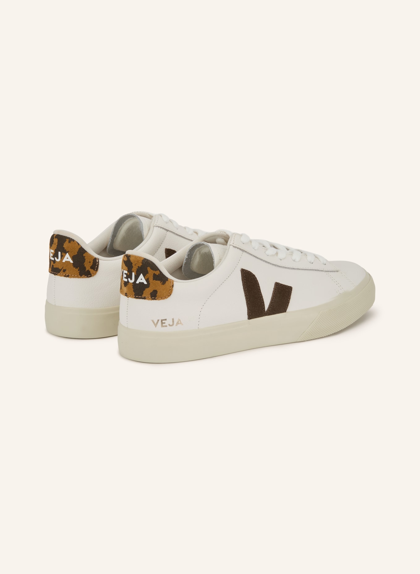 VEJA Sneaker CAMPO: WEISS / DUNKELBRAUN