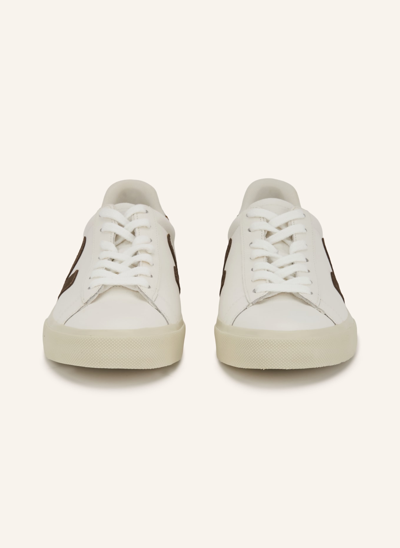 VEJA Sneaker CAMPO: WEISS / DUNKELBRAUN