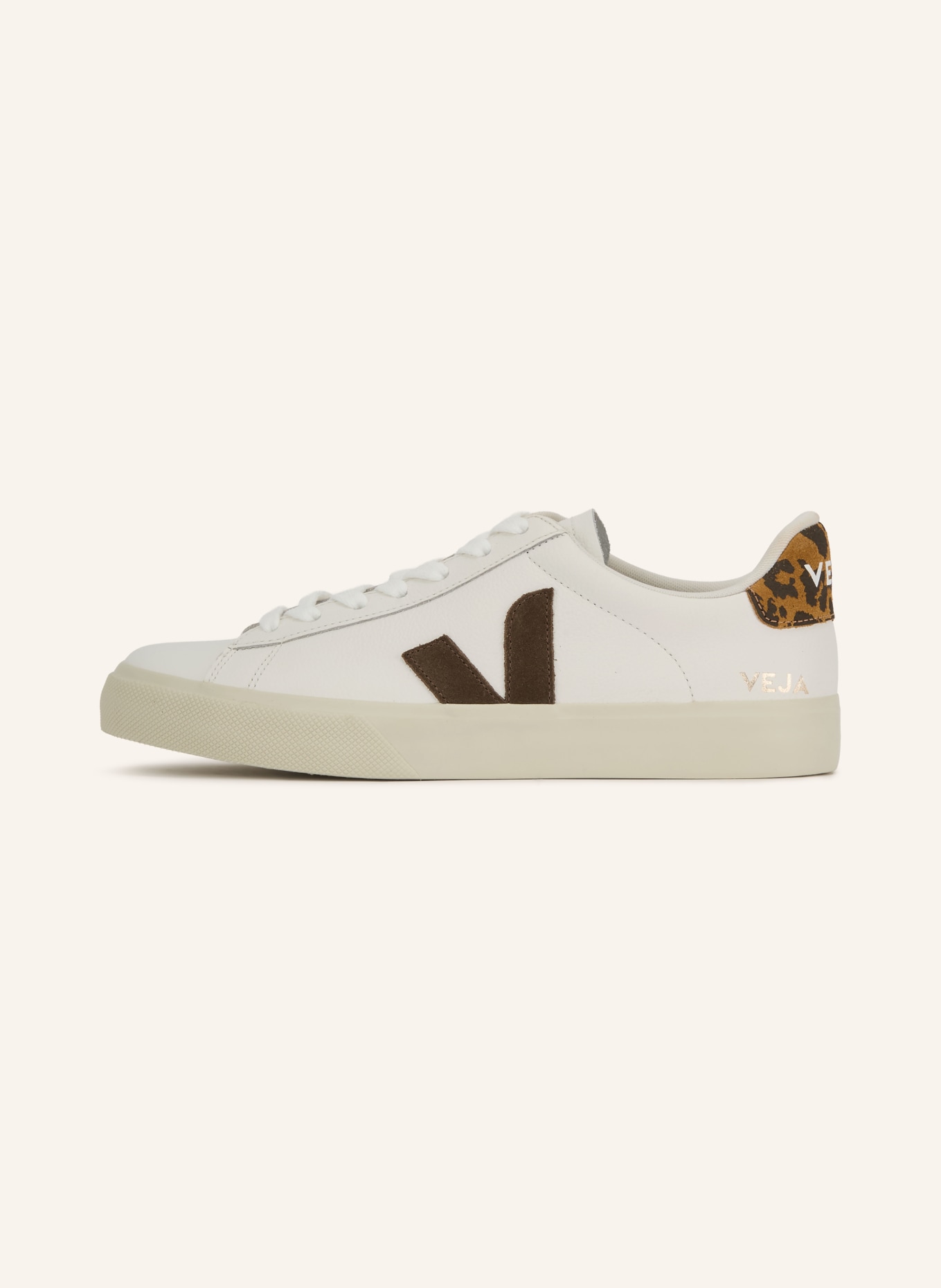 VEJA Sneaker CAMPO: WEISS / DUNKELBRAUN