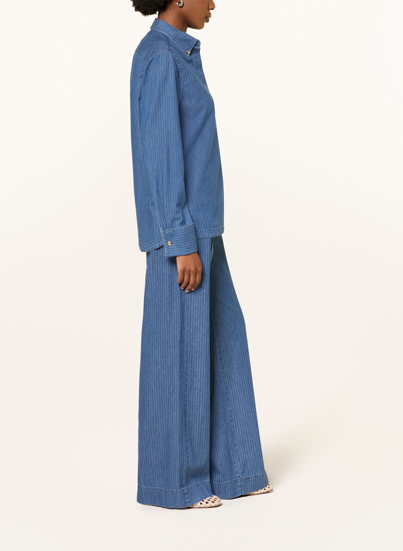 RIANI Wide-Leg jeans: 464 galaxy patterned