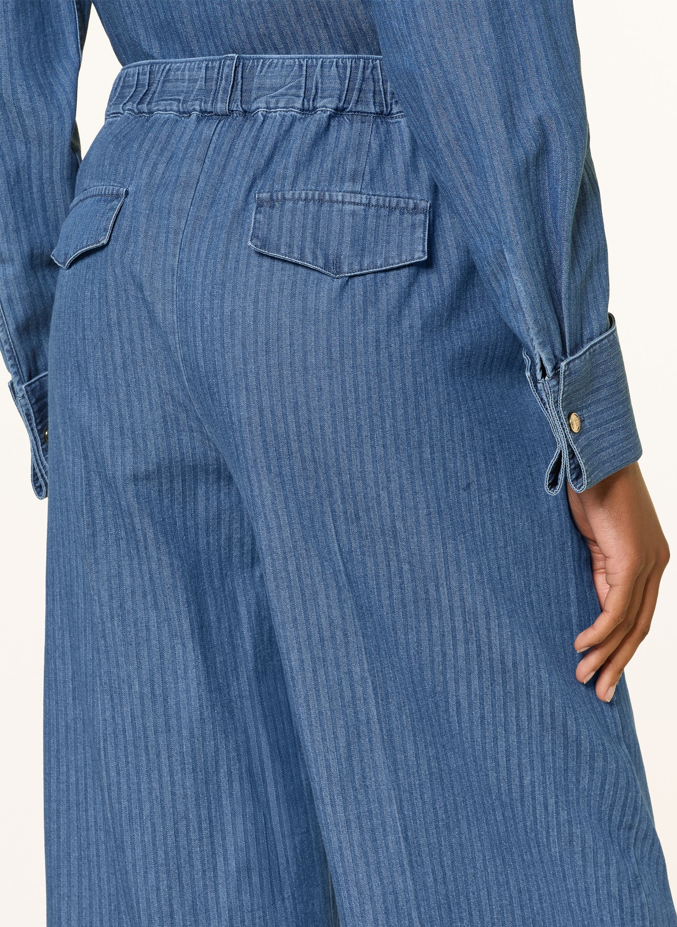 RIANI Wide-Leg jeans: 464 galaxy patterned