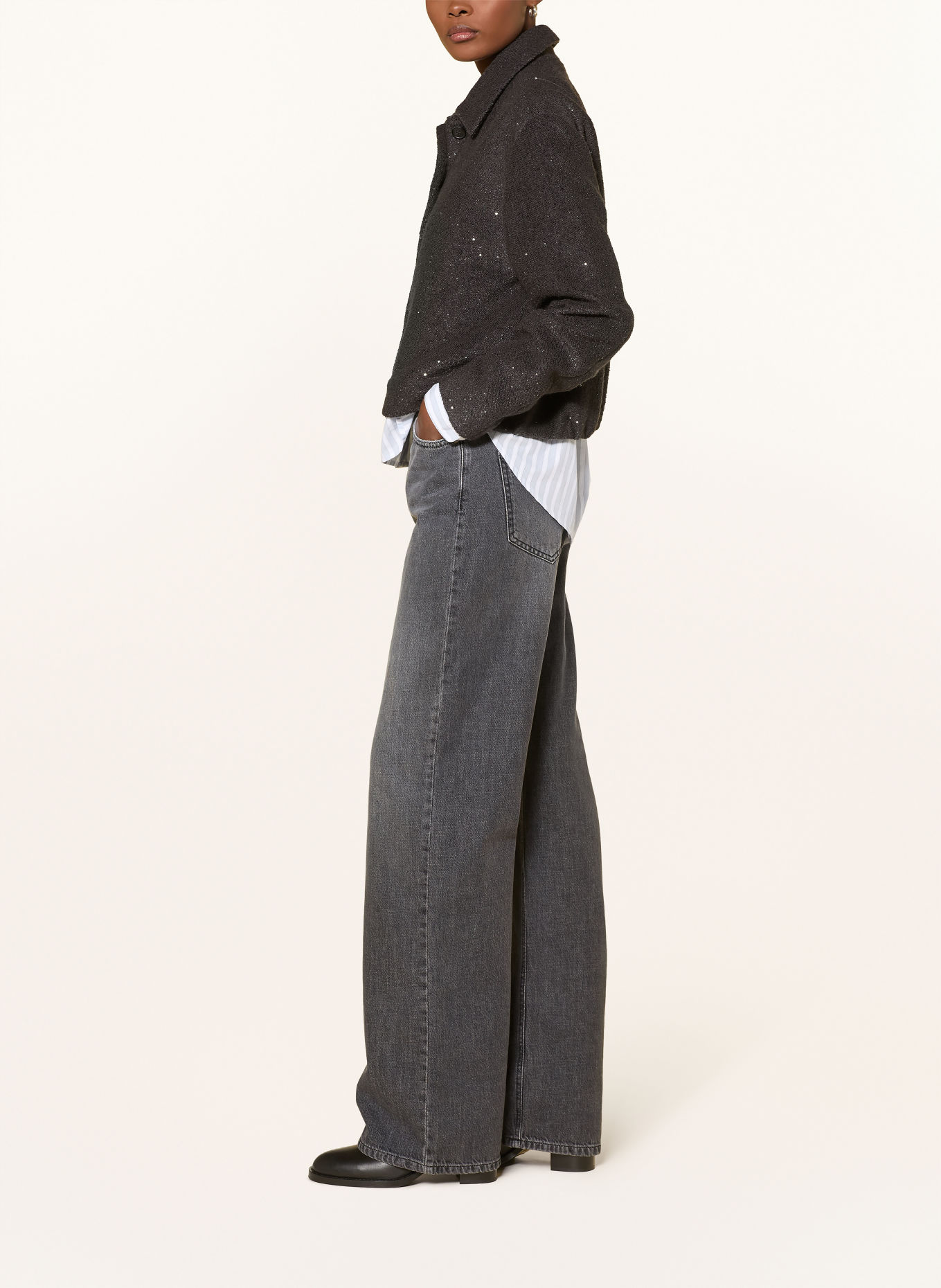 RIANI Wide-Leg Jeans: 923 mid authentic grey