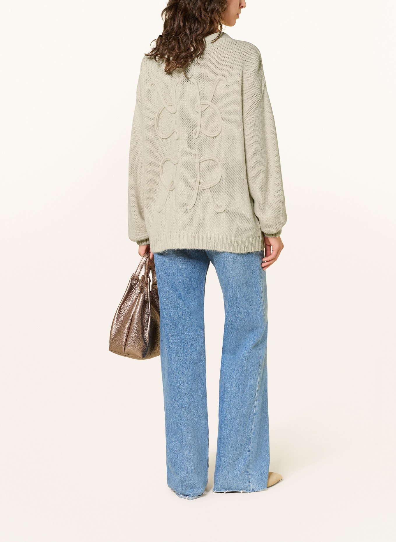 RIANI Strickjacke mit Alpaka: CREME