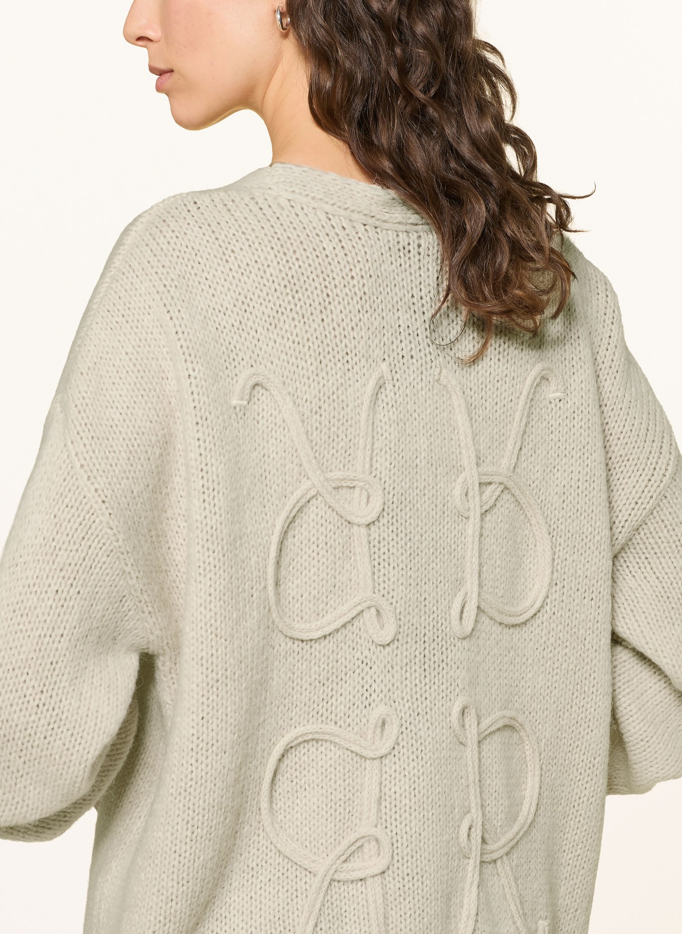 RIANI Strickjacke mit Alpaka: CREME