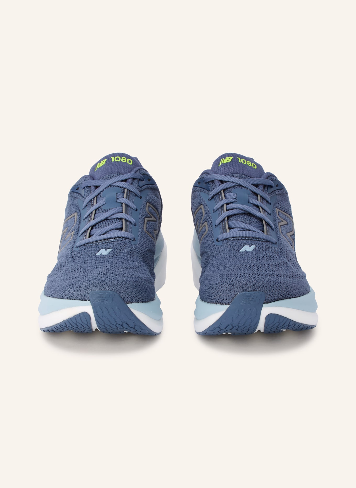 new balance Running shoes 1080V15: DARK BLUE / GRAY / NEON YELLOW