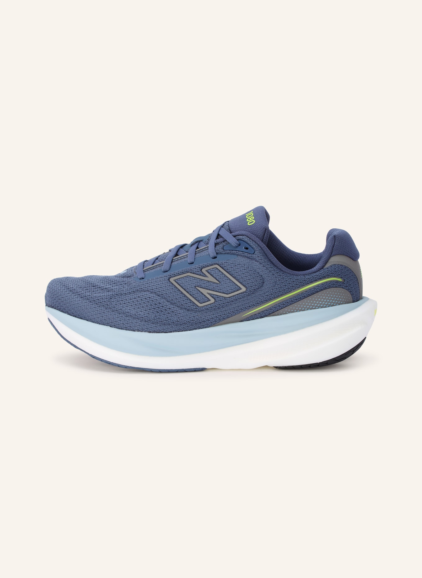new balance Running shoes 1080V15: DARK BLUE / GRAY / NEON YELLOW