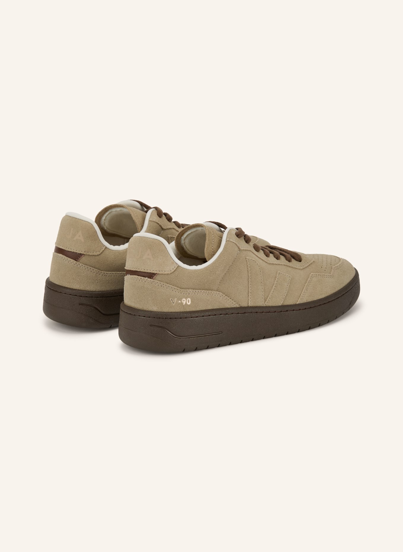 VEJA V-90 Sneakers: LIGHT BROWN / DARK BROWN