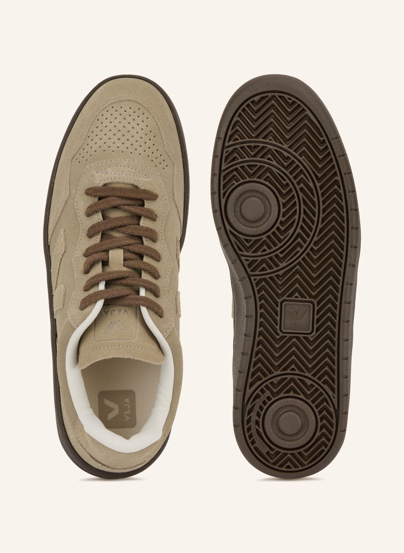 VEJA V-90 Sneakers: LIGHT BROWN / DARK BROWN