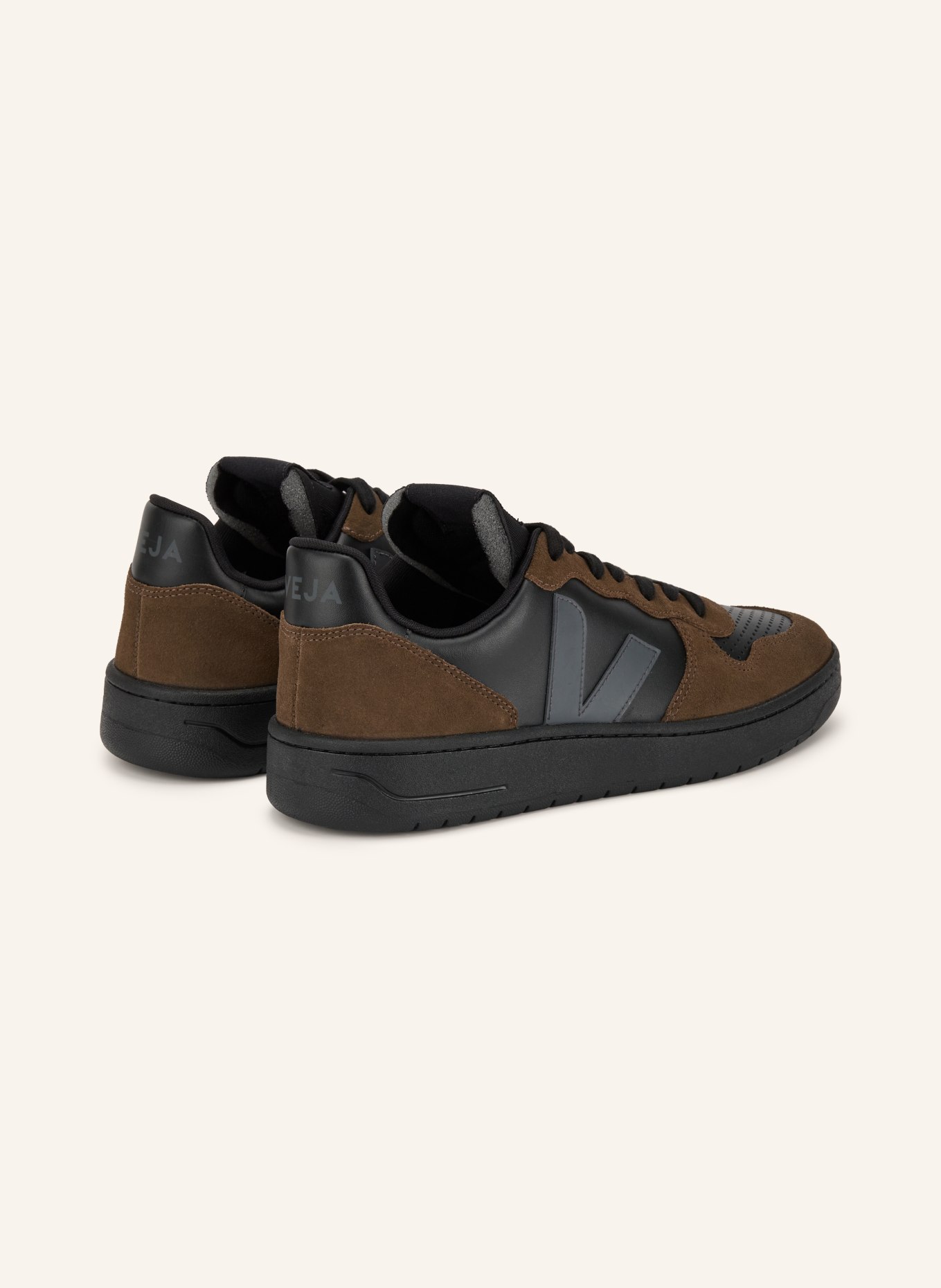 VEJA V-10 PRIME Sneakers: DARK BROWN / BLACK