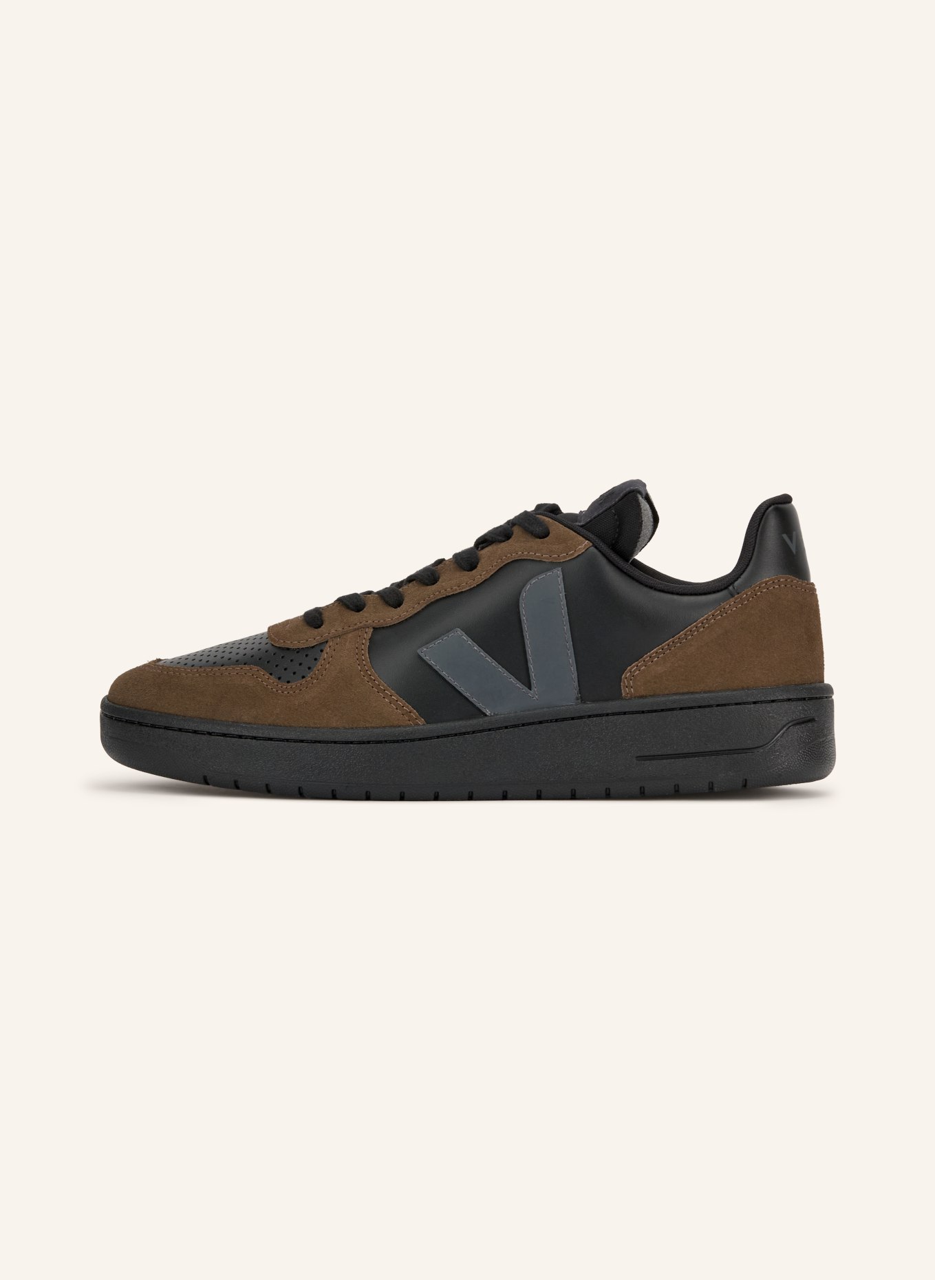 VEJA V-10 PRIME Sneakers: DARK BROWN / BLACK