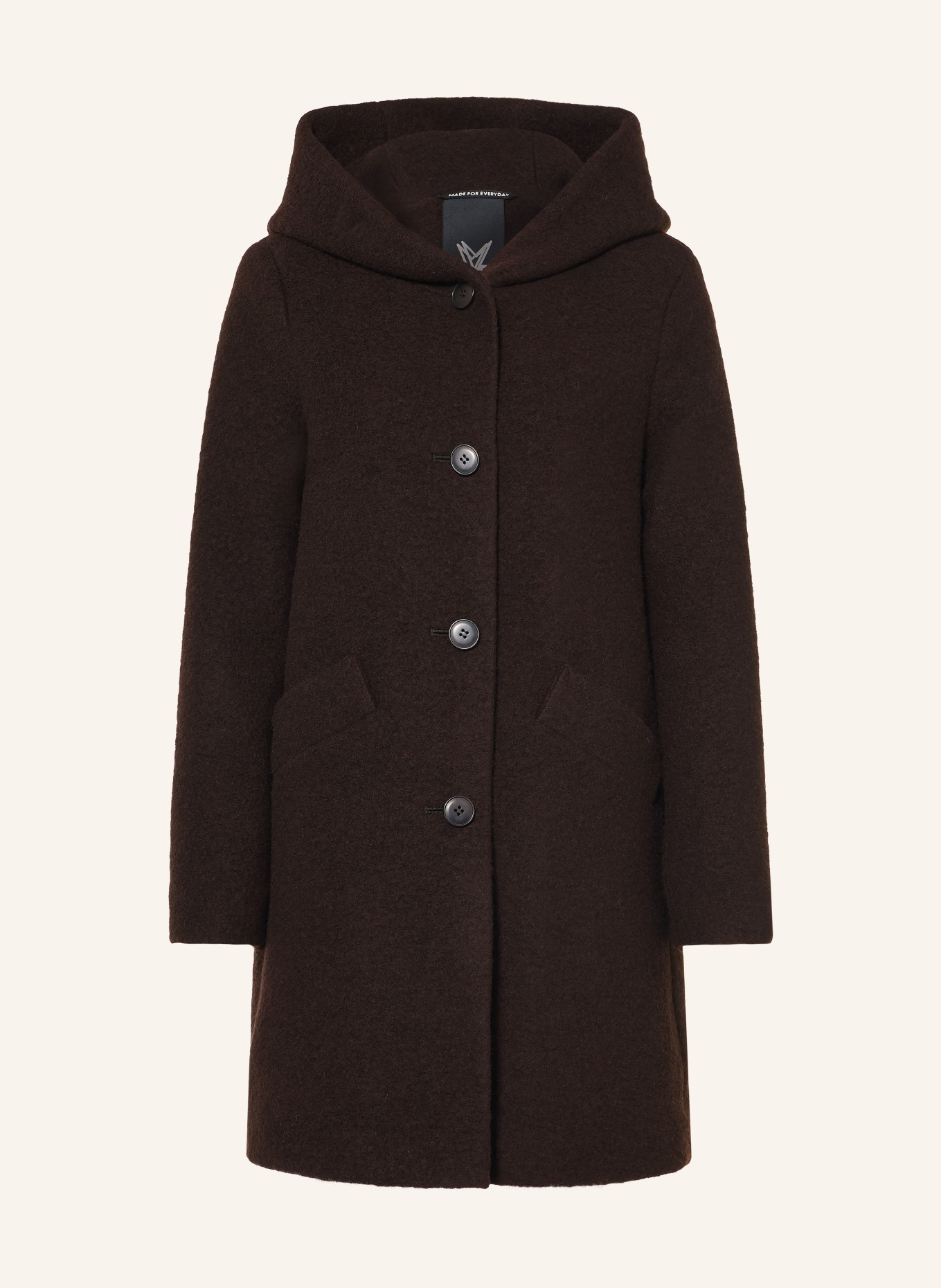 FUCHS SCHMITT Wollen mantel RIMINI: MARRON FONCÉ