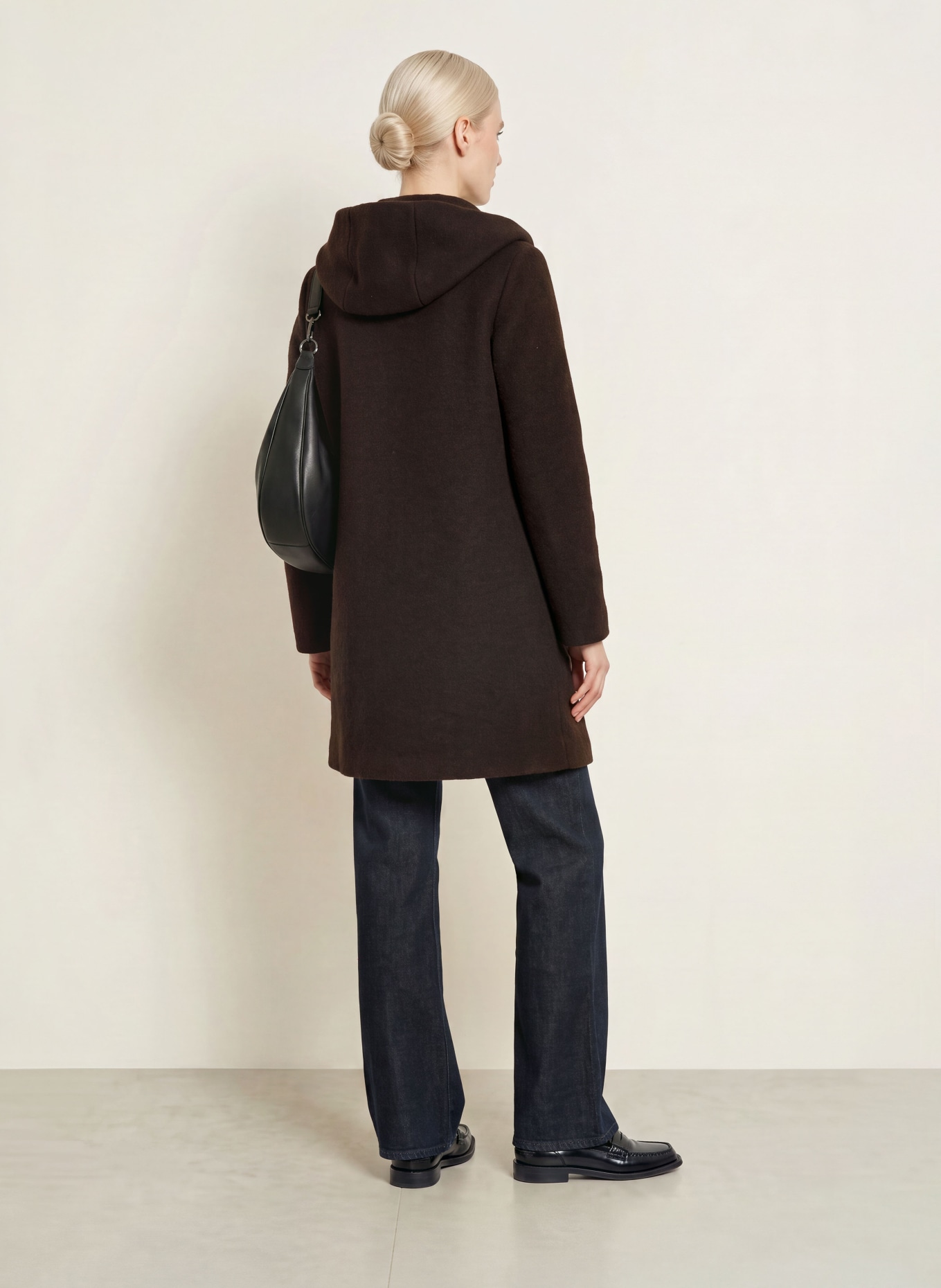 FUCHS SCHMITT Wollen mantel RIMINI: MARRON FONCÉ
